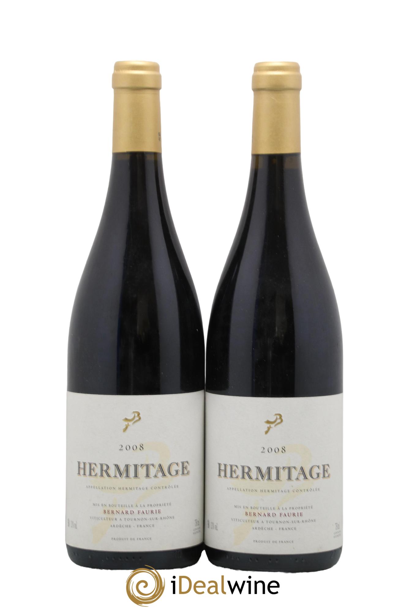 Hermitage Bessards Méal (capsule dorée) Bernard Faurie 2008 - Lot de 2 bouteilles - 0