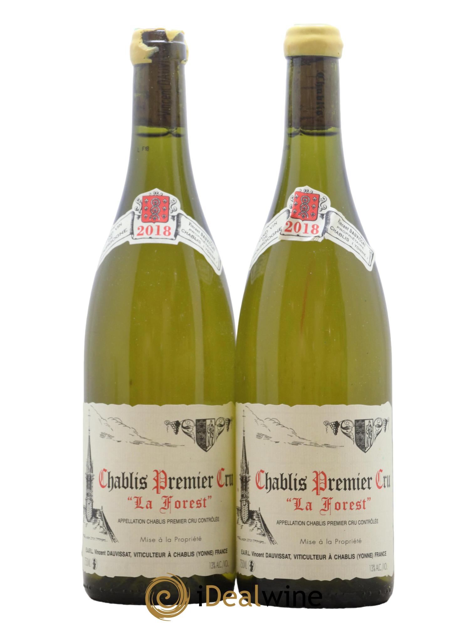 Chablis 1er Cru La Forest Vincent Dauvissat (Domaine) 2018 - Lot de 2 bouteilles - 0
