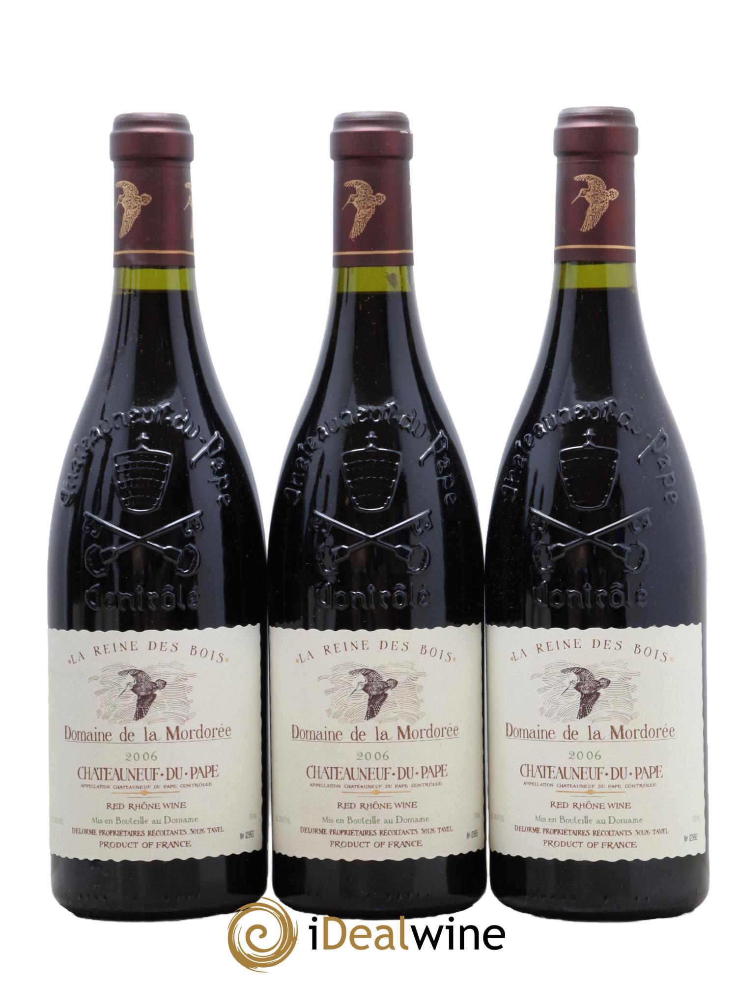 Châteauneuf-du-Pape  Cuvée de la Reine des Bois La Mordorée (Domaine de) 2006 - Lot of 6 bottles - 1