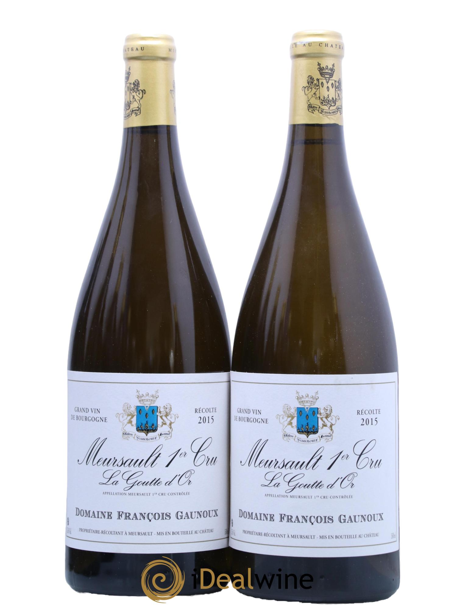 Meursault 1er Cru La Goutte d'Or François Gaunoux (Domaine) 2015 - Lot de 2 magnums - 0