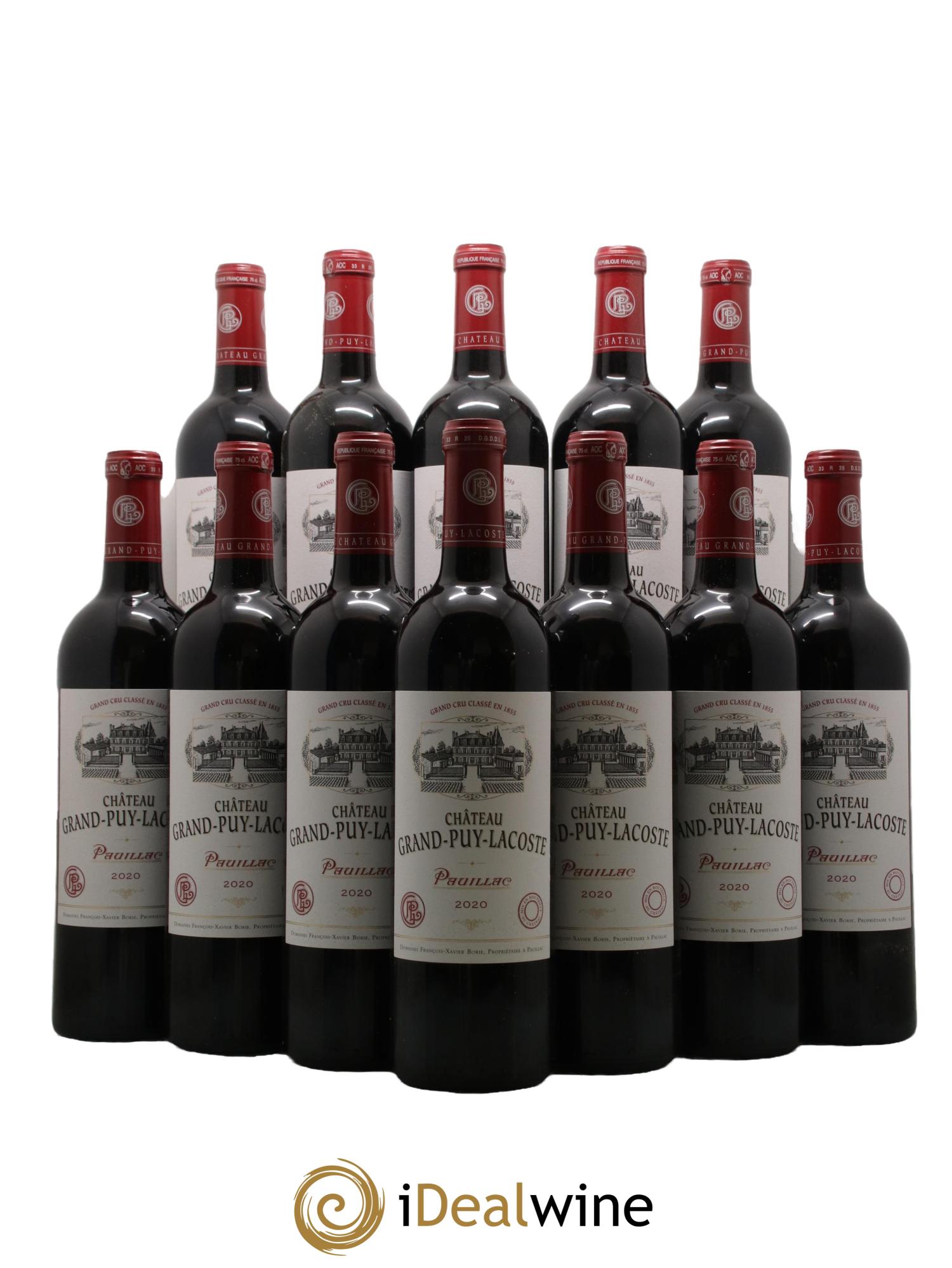 Château Grand Puy Lacoste 5ème Grand Cru Classé 2020 - Lot de 12 bouteilles - 0