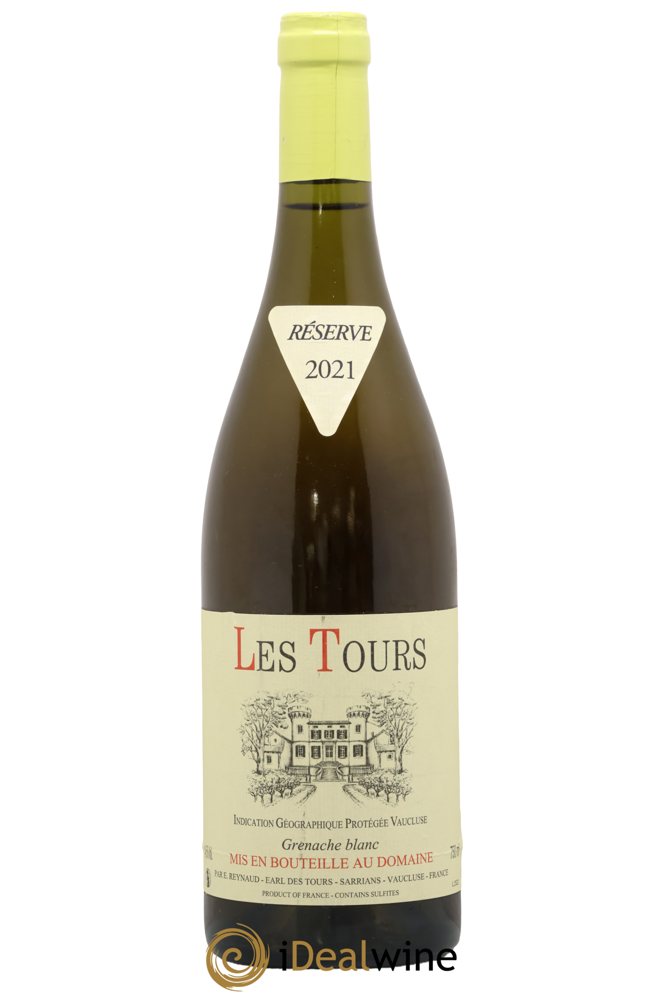 Vaucluse (Vin de Pays de Vaucluse) Les Tours Grenache Blanc Emmanuel Reynaud 2021 - Lot of 1 bottle - 0