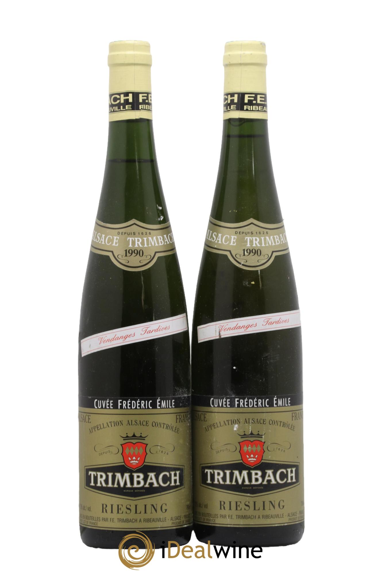 Alsace Riesling Vendanges Tardives Trimbach (Domaine) 1990 - Lotto di 2 bottiglie - 0