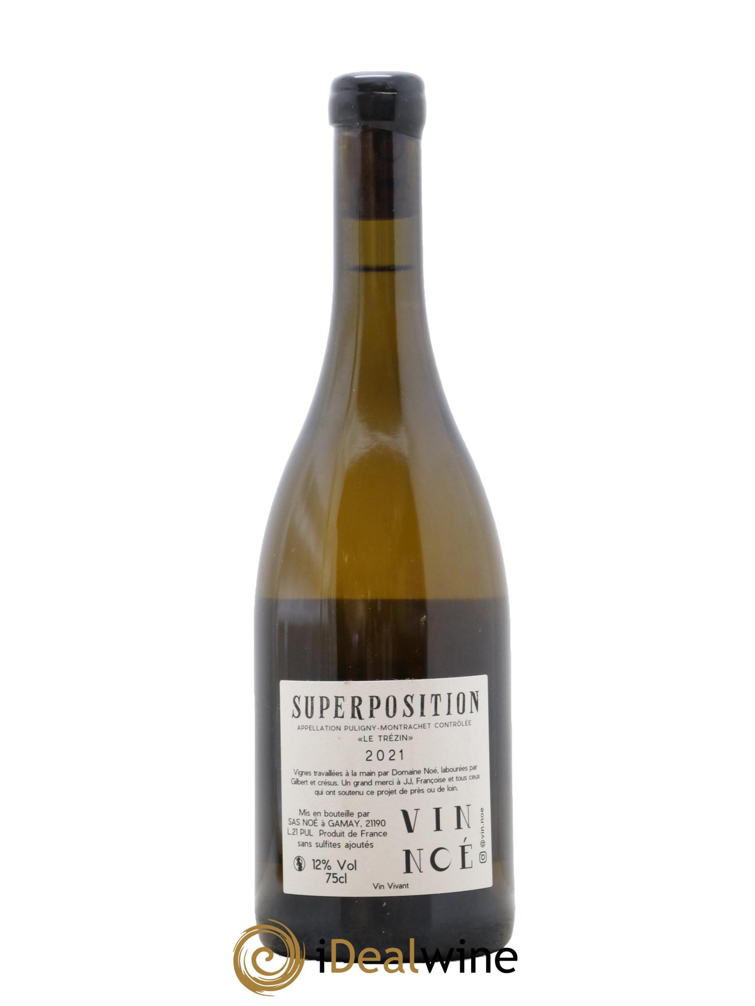 Puligny-Montrachet Le Trézin Super Position Vin Noé 2021 - Lot de 1 bouteille - 1