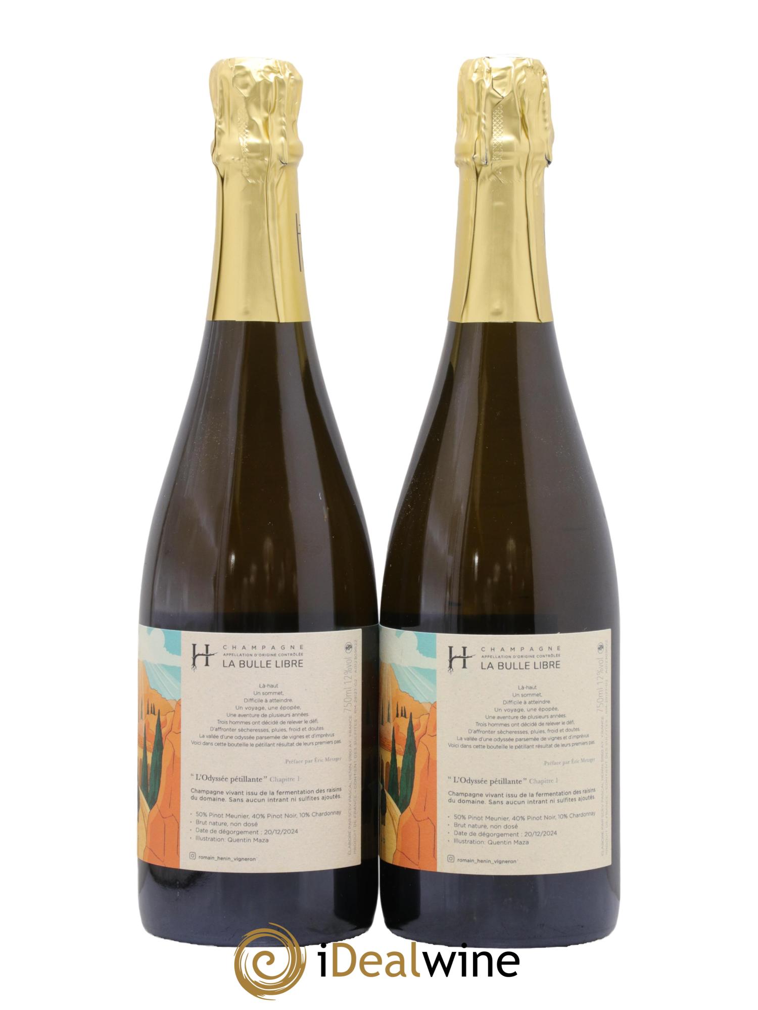 L'Odyssée Pétillante Chapitre 1 (Pascal Henin) Romain Henin - Lot de 2 bouteilles - 1