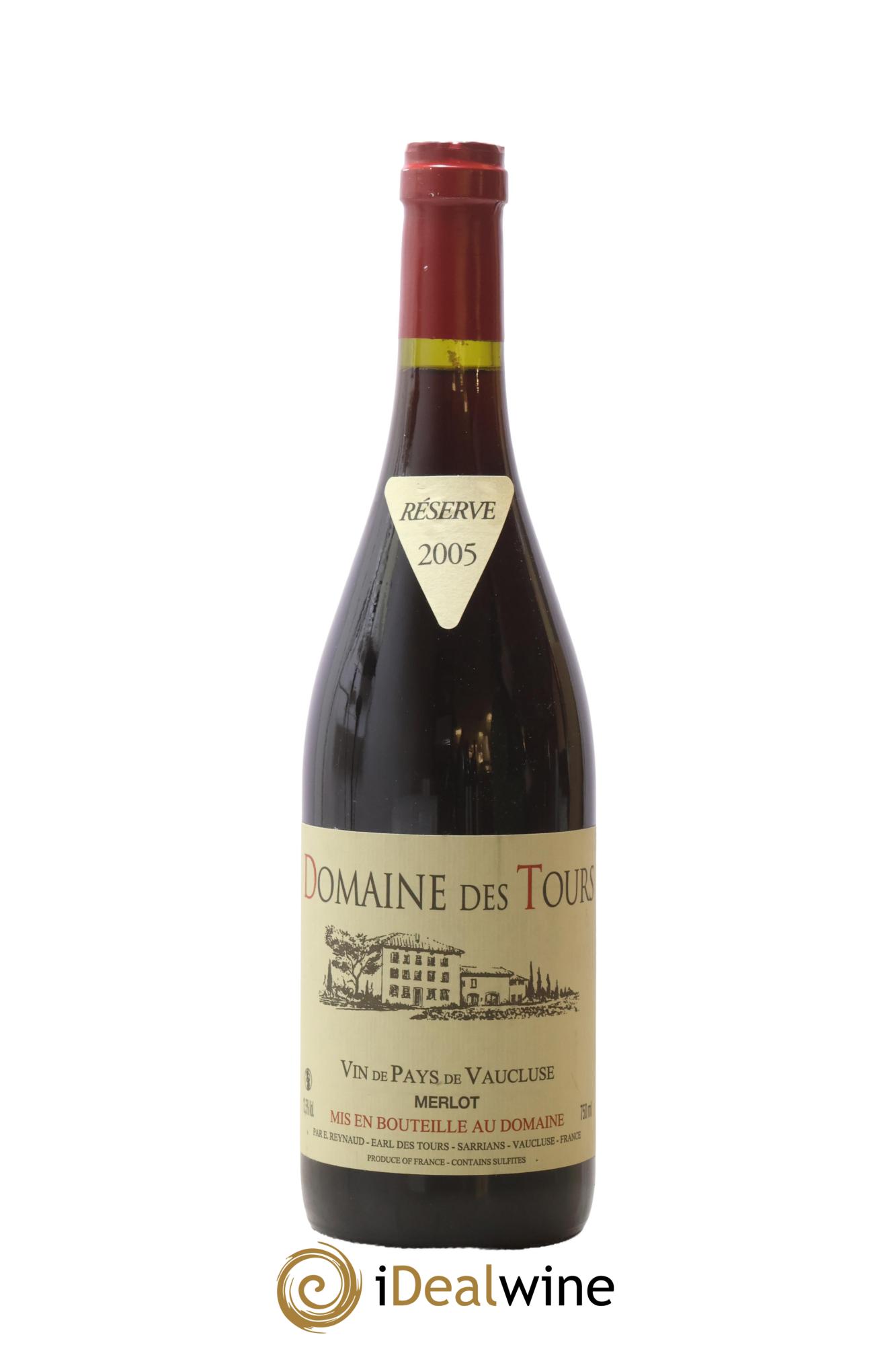 Vaucluse Domaine des Tours Merlot Emmanuel Reynaud 2005 - Lotto di 1 bottiglia - 0