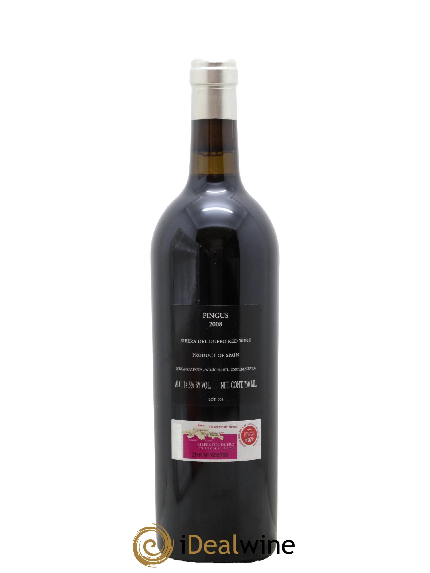 Ribera Del Duero Pingus Dominio de Pingus - Peter Sisseck 2008 - Lotto di 1 bottiglia - 1