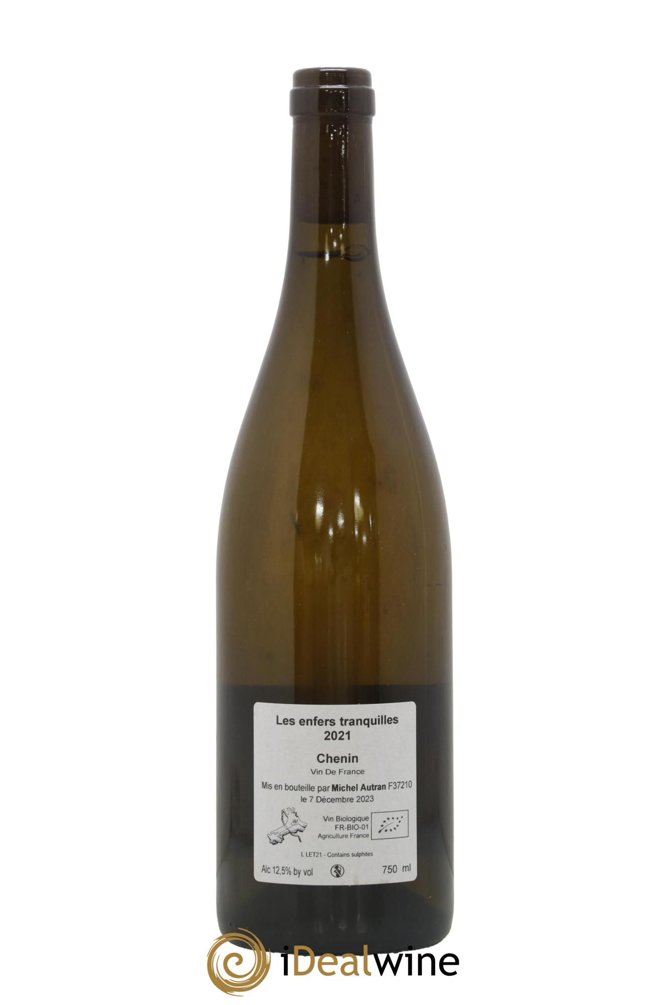 Vin de France Les Enfers Tranquilles Michel Autran 2021 - Lot de 1 bouteille - 1