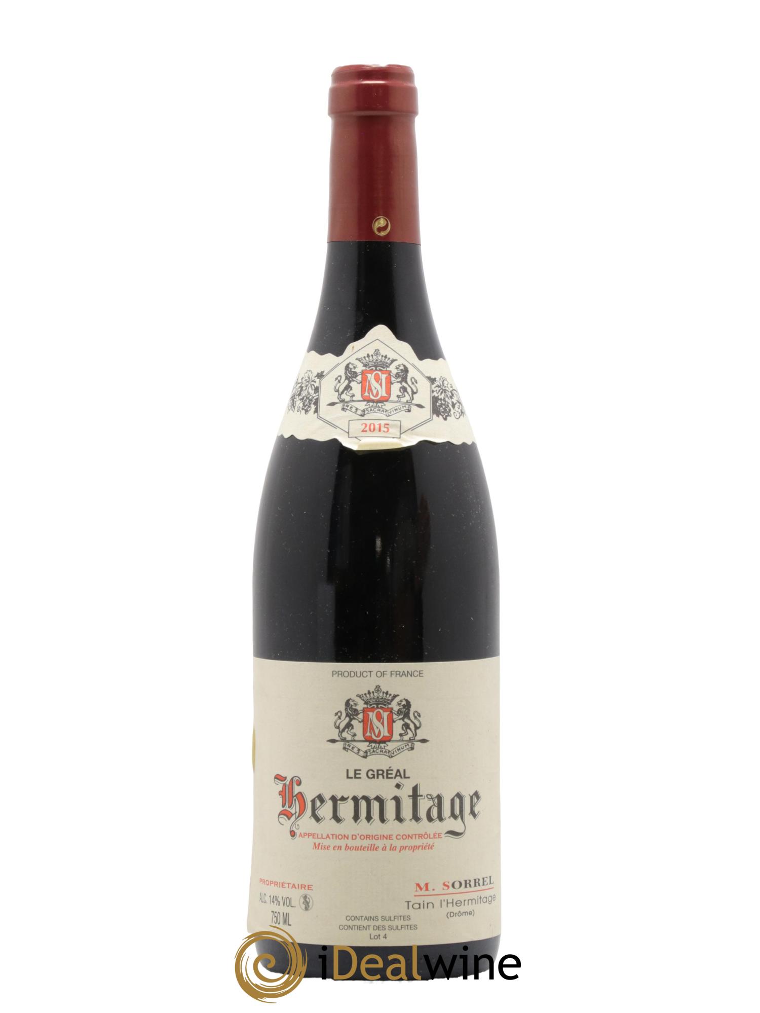 Hermitage Le Gréal Marc Sorrel 2015 - Lot de 1 bouteille - 0