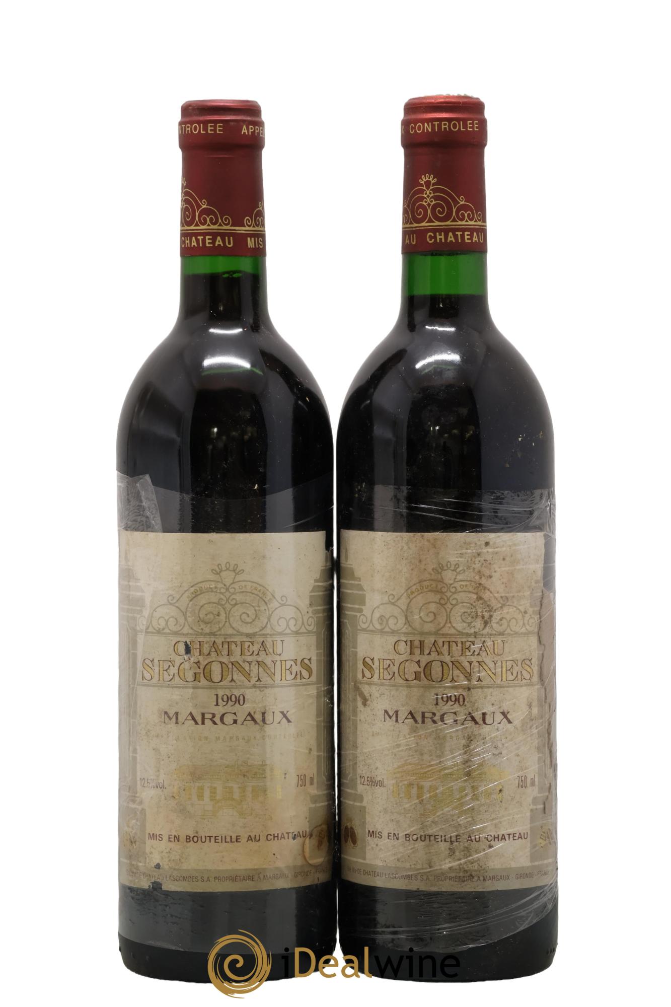 Château Segonnes 1990 - Lot de 2 bouteilles - 0