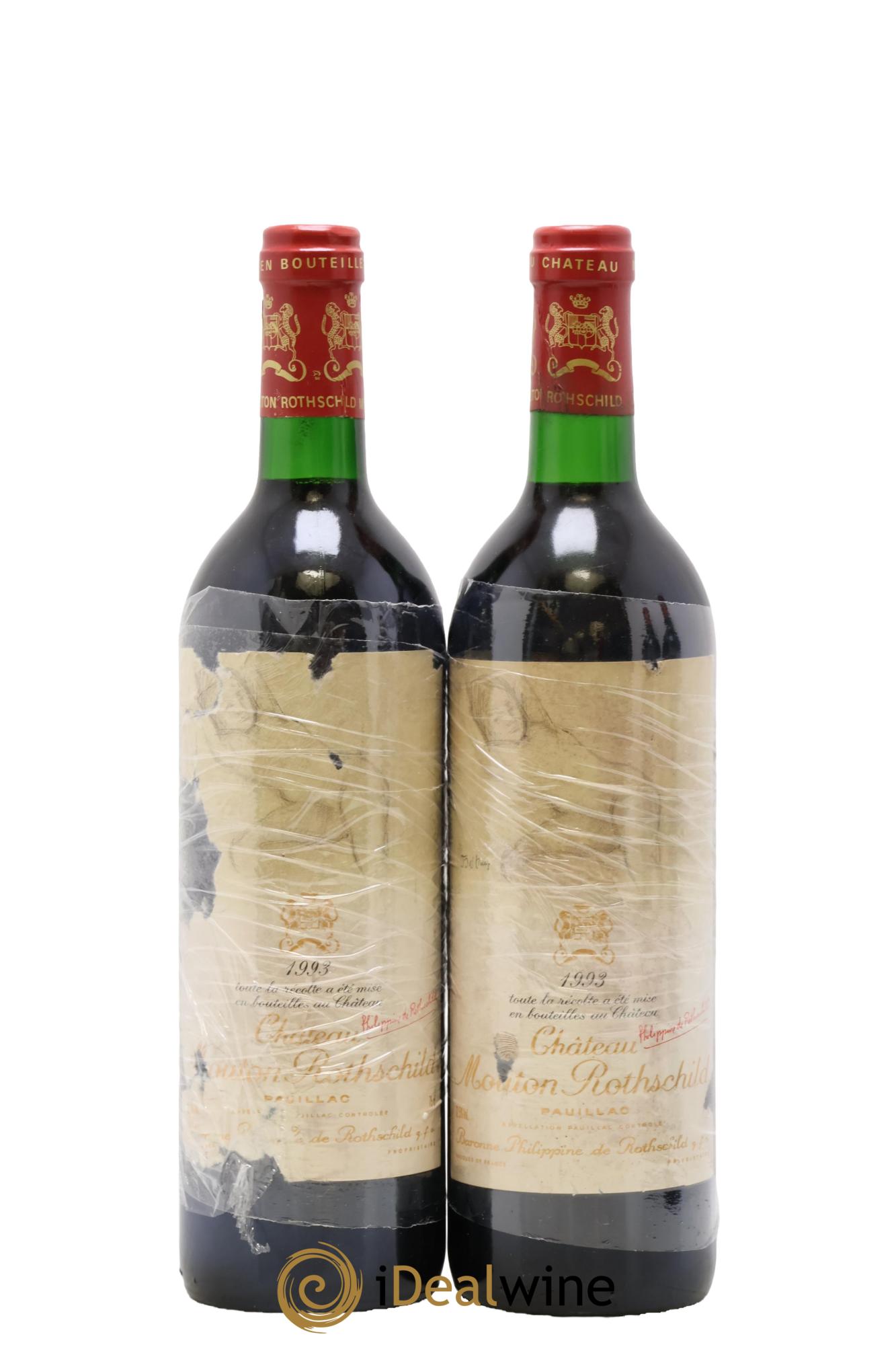 Château Mouton Rothschild 1er Grand Cru Classé 1993 - Lotto di 2 bottiglie - 0