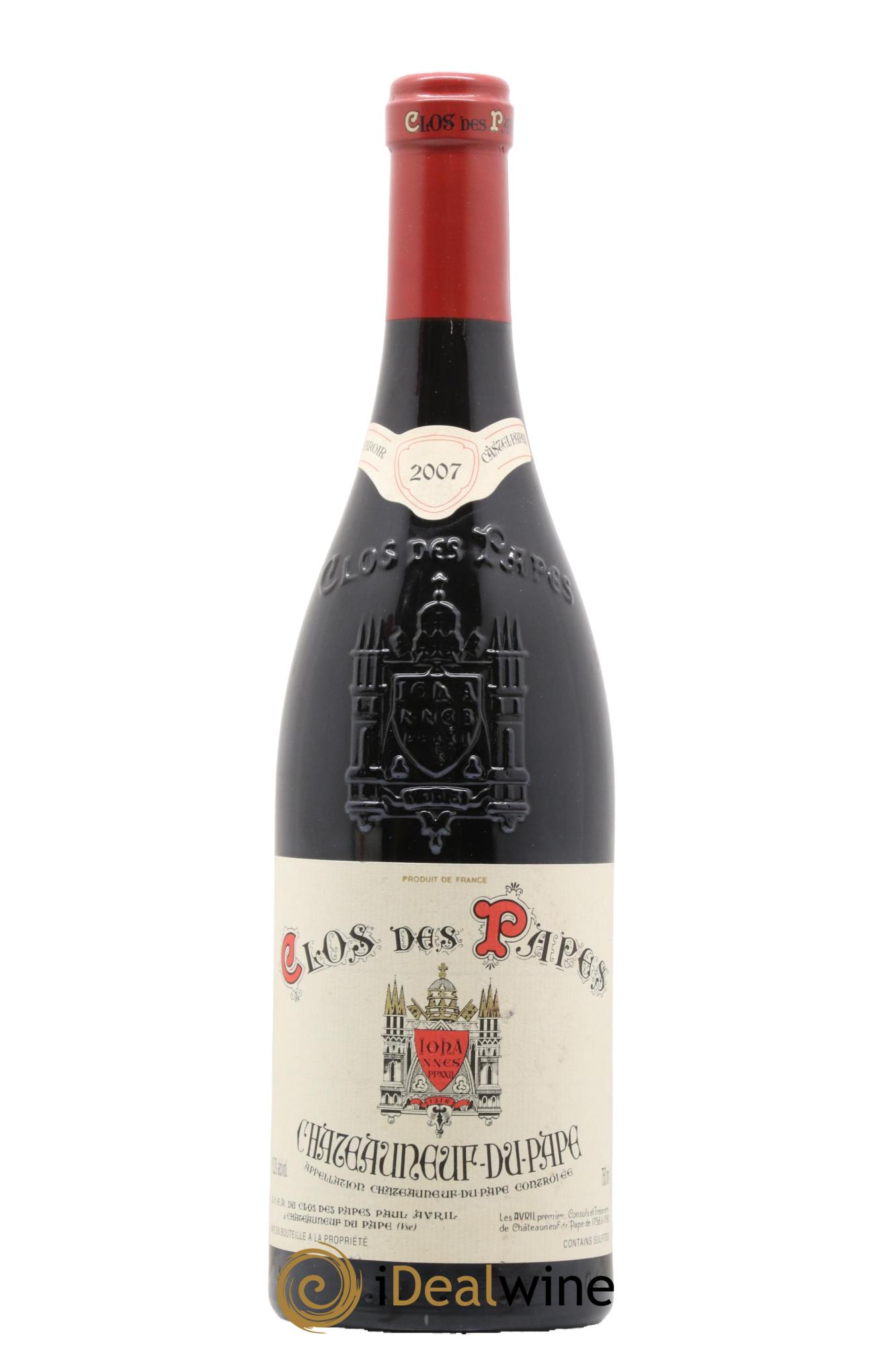 Châteauneuf-du-Pape Clos des Papes - Paul Avril 2007 - Lot de 1 bouteille - 0