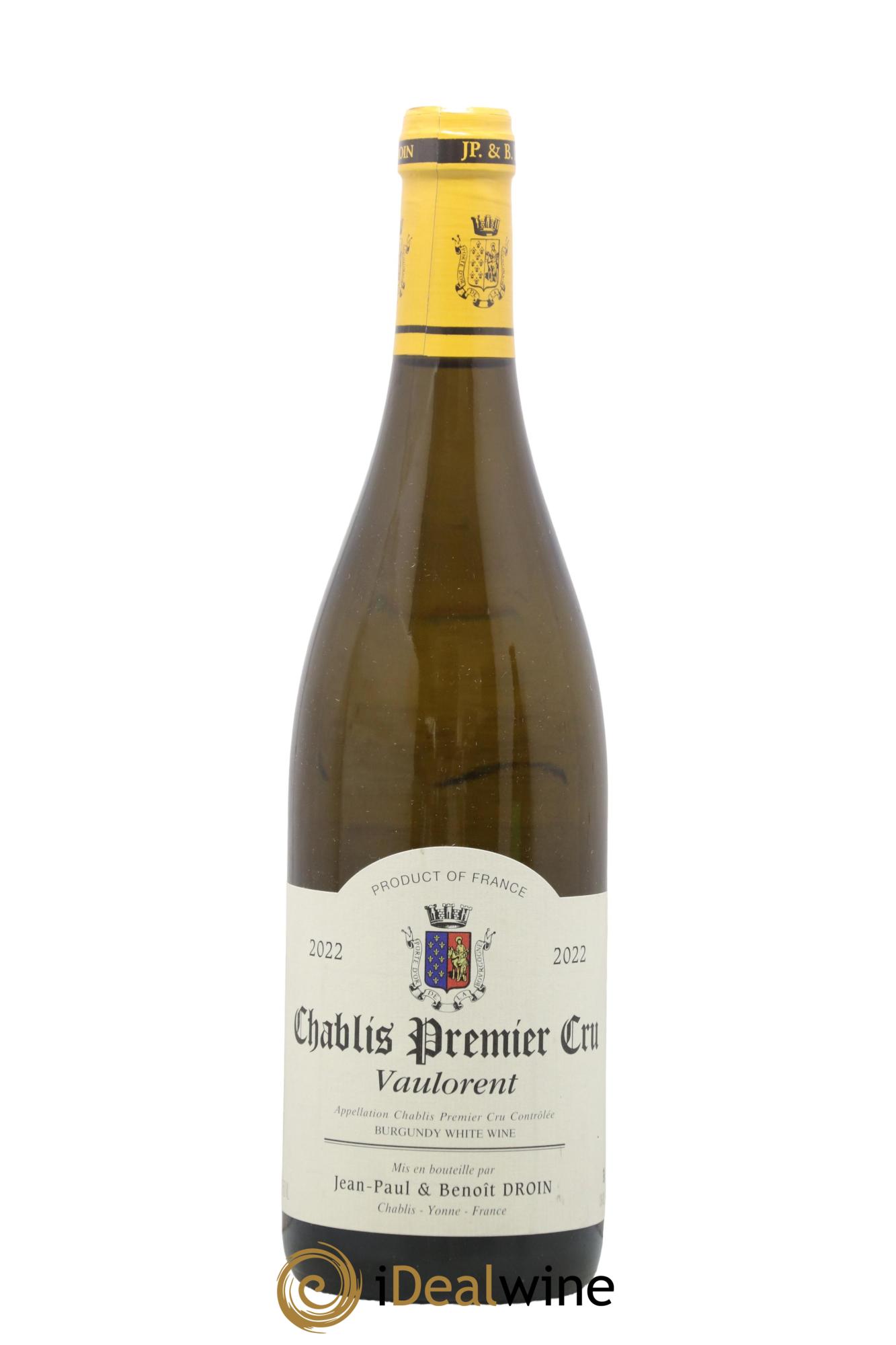 Chablis 1er Cru Vaulorent Jean-Paul & Benoît Droin (Domaine) 2022 - Lotto di 1 bottiglia - 0