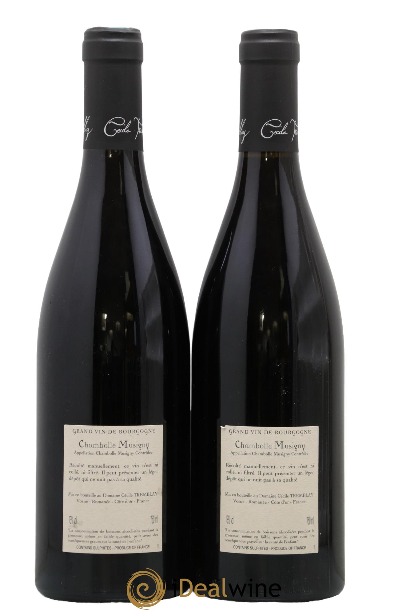 Chambolle-Musigny Les Cabottes Cécile Tremblay 2021 - Lot of 2 bottles - 1