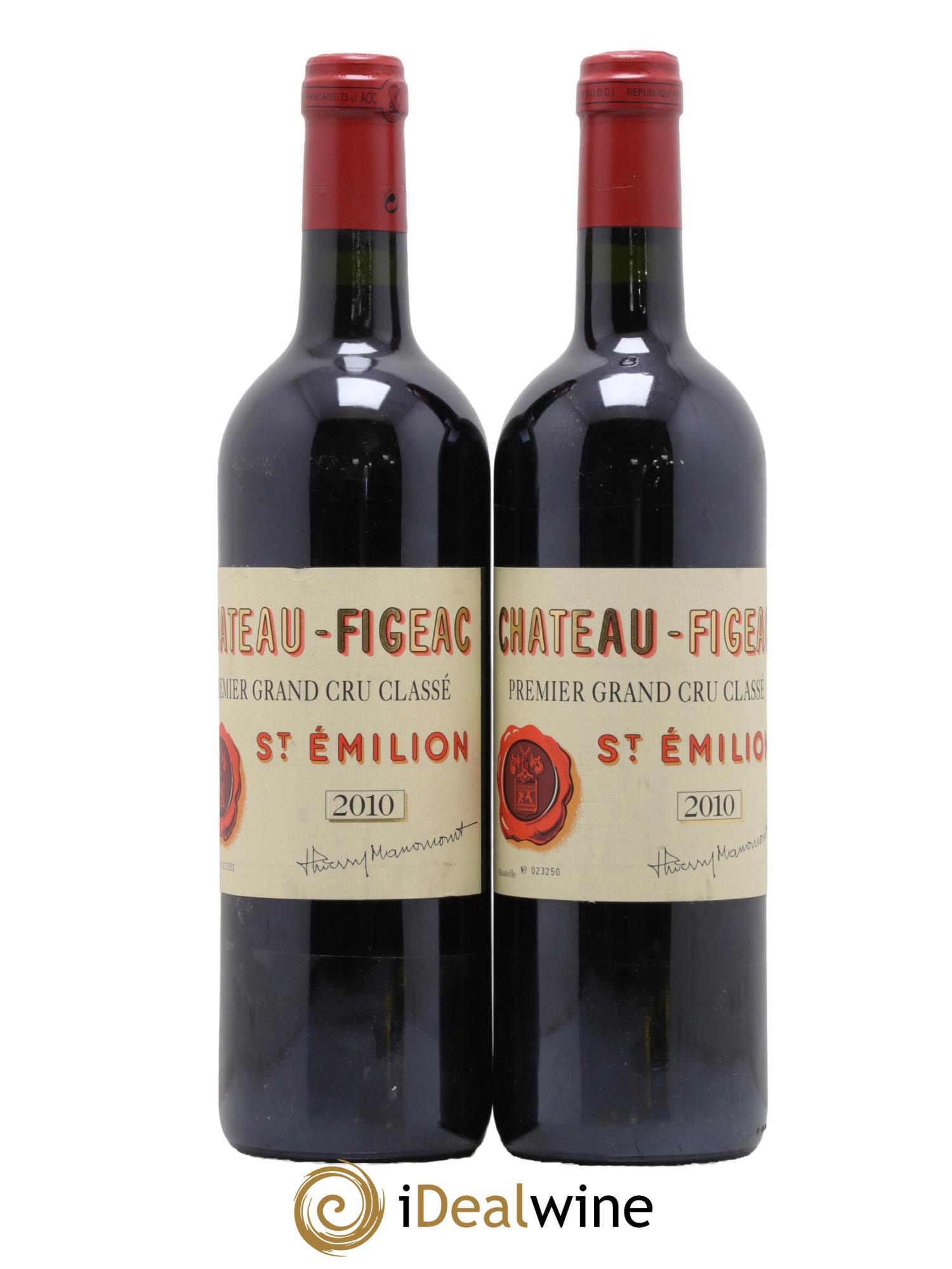 Château Figeac 1er Grand Cru Classé A 2010 - Lot de 2 bouteilles - 0