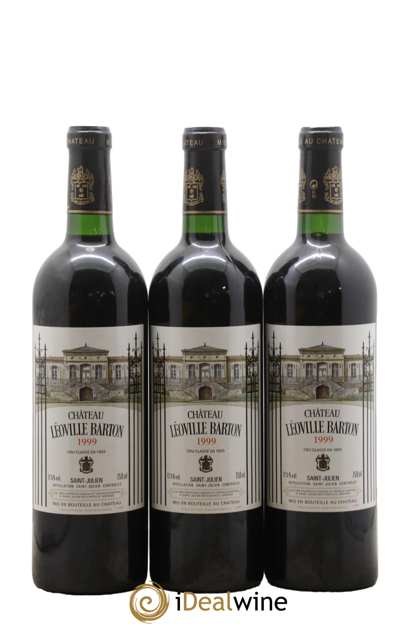 Château Léoville Barton 2ème Grand Cru Classé 1999 - Lot of 3 bottles - 0