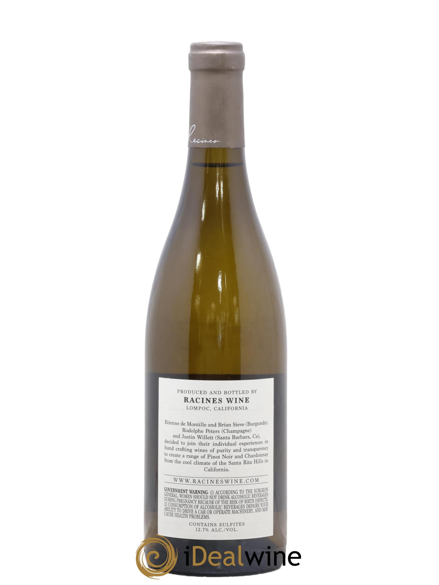 USA Santa Rita Hills Racines Bentrock Vineyard Chardonnay 2018 - Lot de 1 bouteille - 1