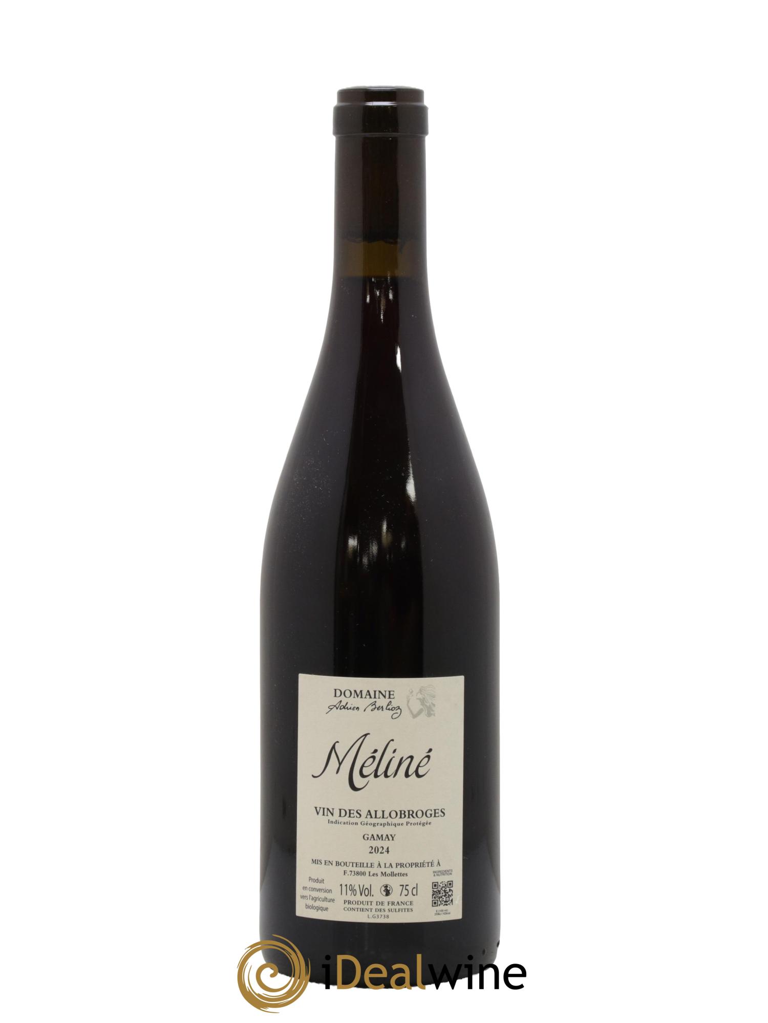 Vin des Allobroges Gamay Cuvée Méliné Adrien Berlioz 2024 - Lot de 1 bouteille - 1