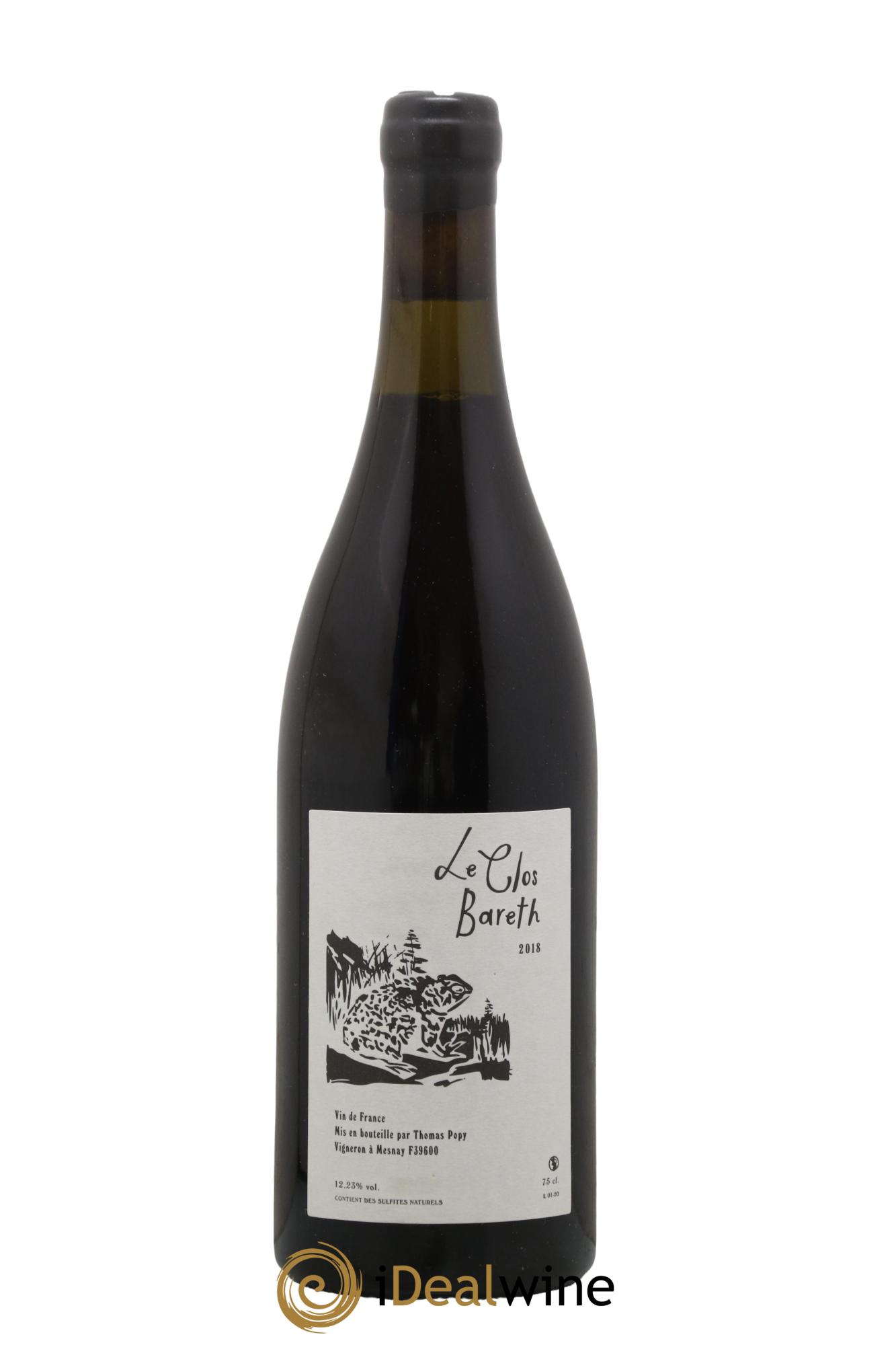 Vin de France Clos Bareth Thomas Popy 2018 - Lot de 1 bouteille - 0