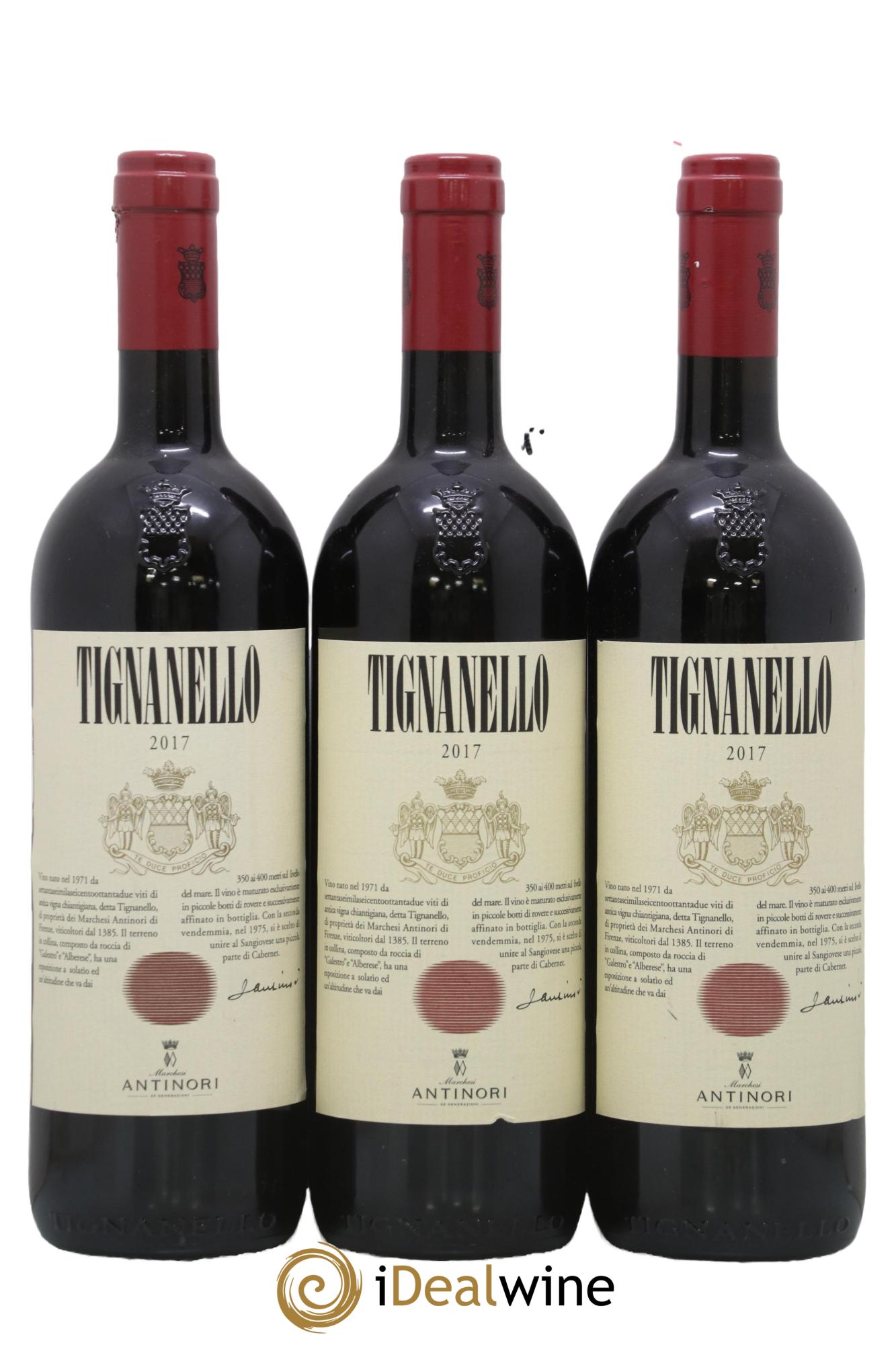 Toscana IGT Tignanello Tenuta Tignanello - Marchesi Antinori 2017 - Lotto di 3 bottiglie - 0