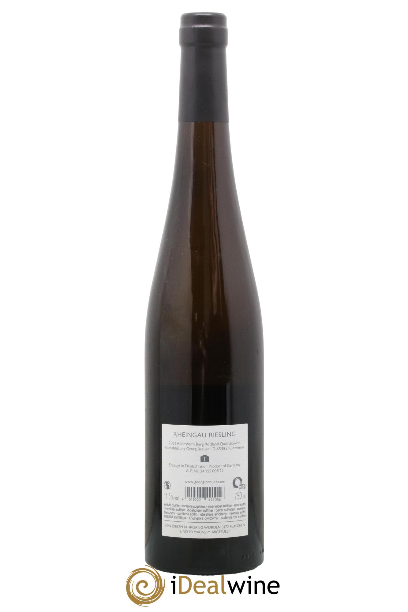 Riesling Georg Breuer Berg Rottland Rüdesheim Georg Breuer 2021 - Posten von 1 Flasche - 1