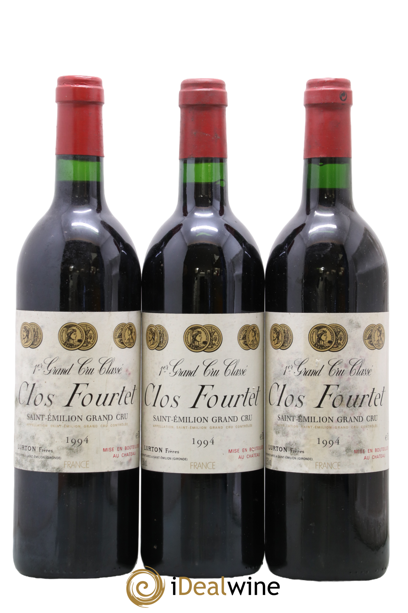 Clos Fourtet 1er Grand Cru Classé B 1994 - Lot of 3 bottles - 0