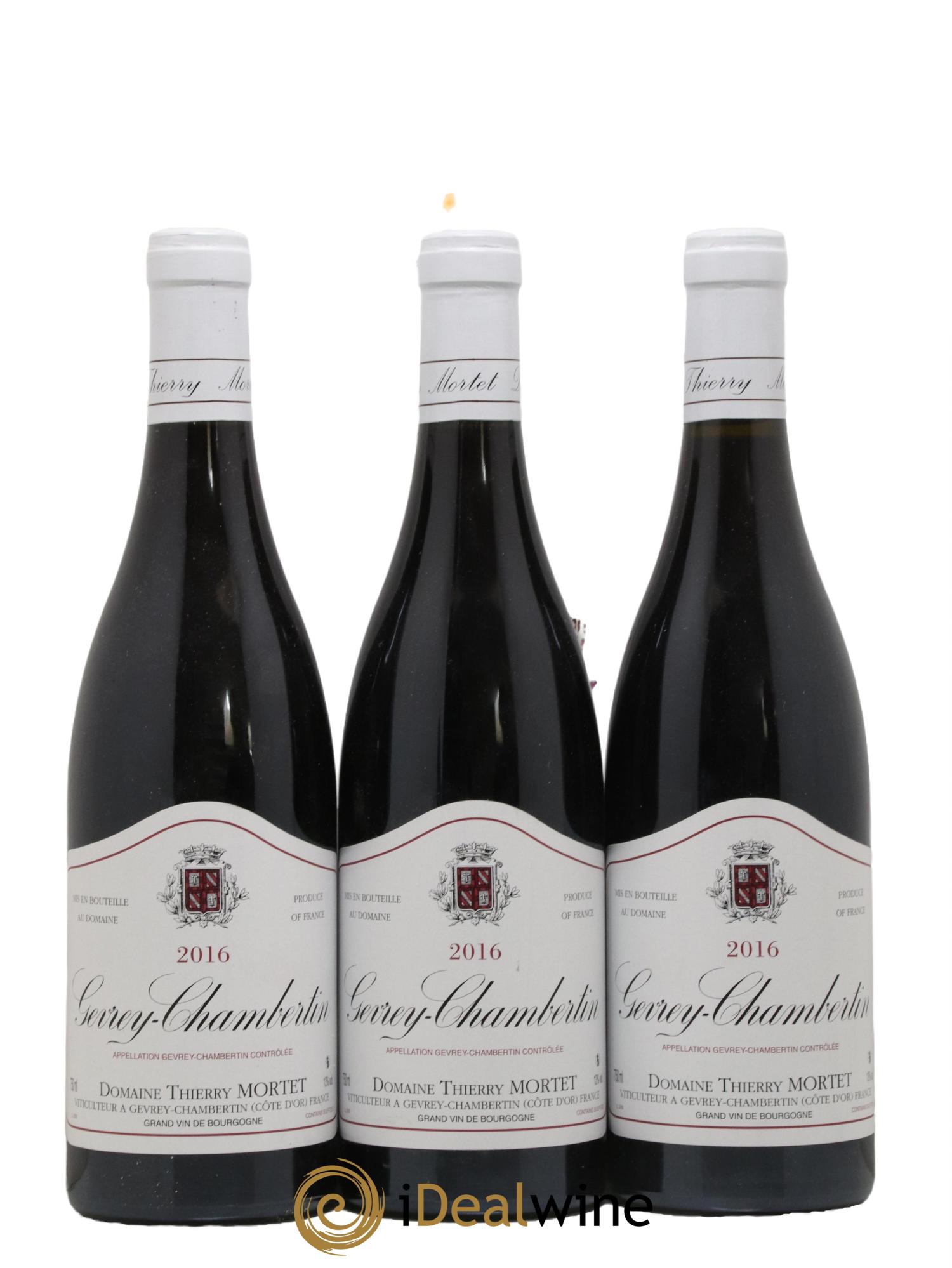 Gevrey-Chambertin Thierry Mortet (Domaine) 2016 - Lot de 3 bouteilles - 0