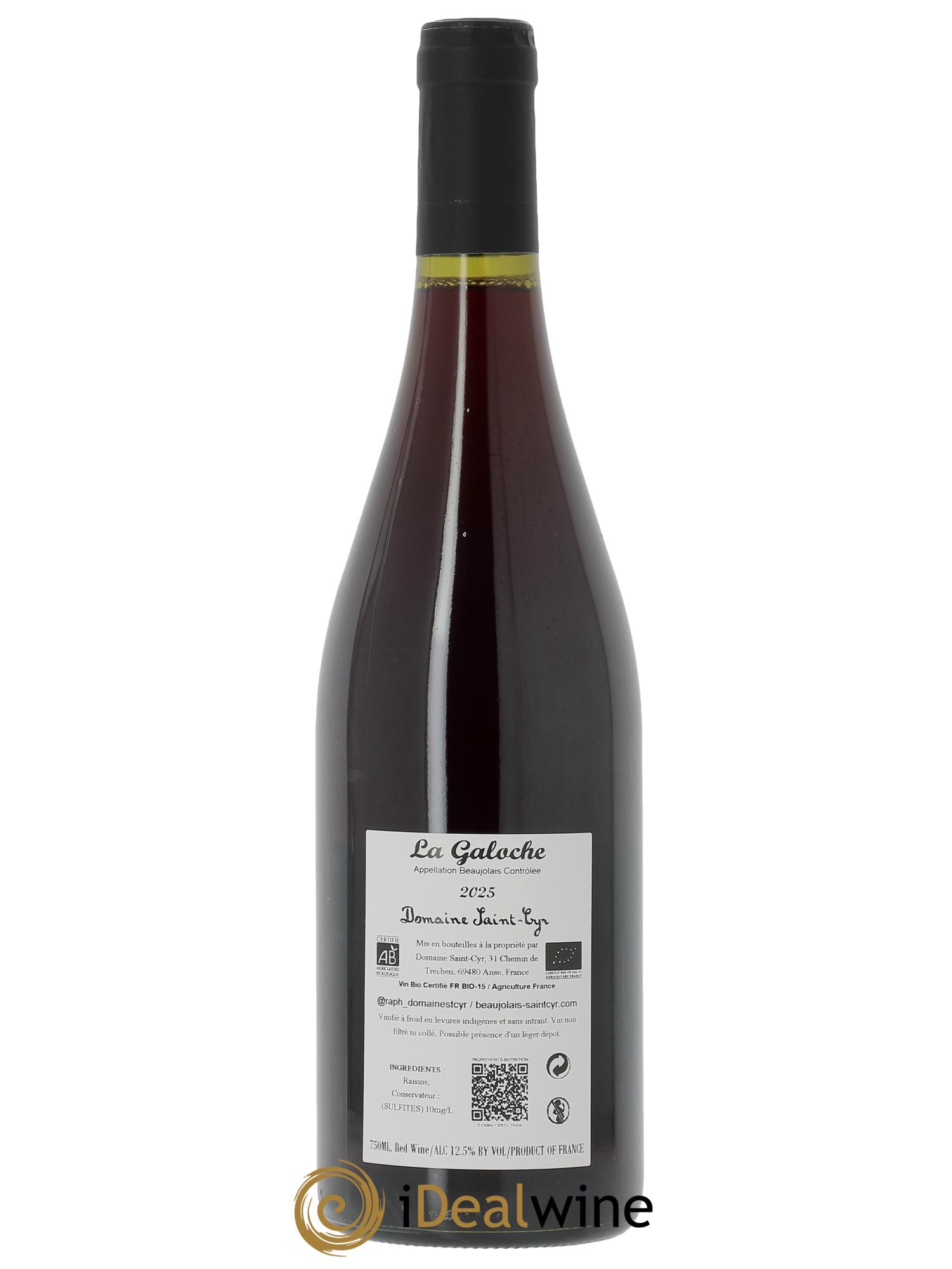 Beaujolais La Galoche Domaine Saint-Cyr  2025 - Lot de 1 bouteille - 1