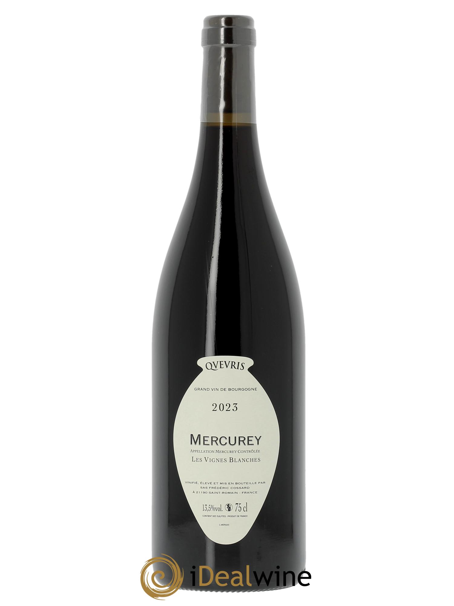 Mercurey Les Vignes Blanches Qvevris Domaine de Chassorney - Frédéric Cossard 2023 - Lot de 1 bouteille - 1