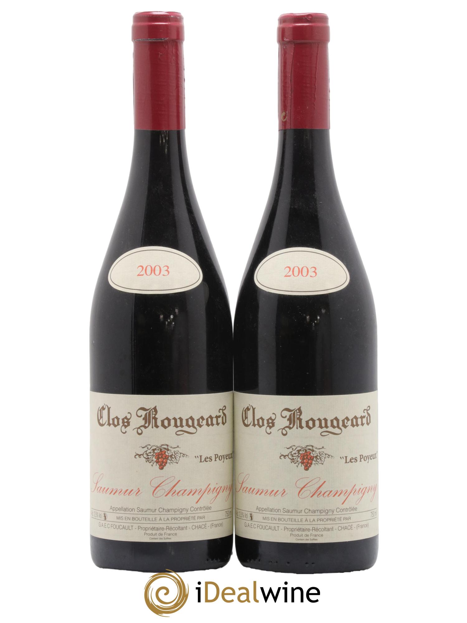 Saumur-Champigny Les Poyeux Clos Rougeard 2003 - Lot de 2 bouteilles - 0