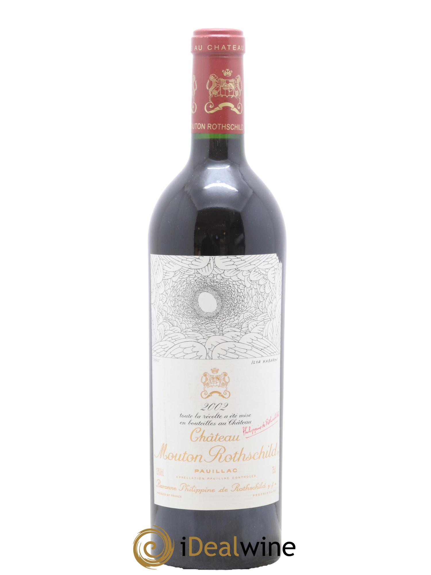 Château Mouton Rothschild 1er Grand Cru Classé 2002 - Lot de 1 bouteille - 0