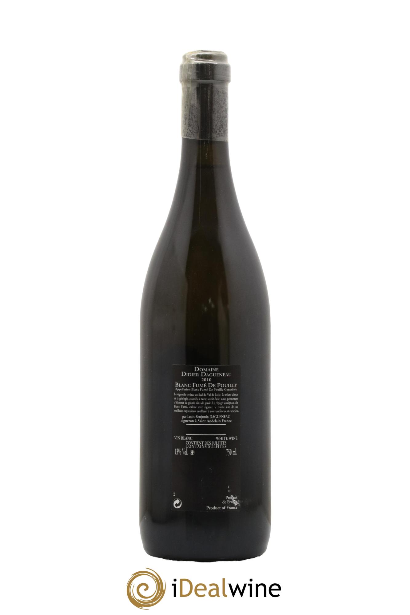 Vin de France (anciennement Pouilly-Fumé) Silex Dagueneau (Domaine Didier - Louis-Benjamin) 2010 - Lot de 1 bouteille - 1