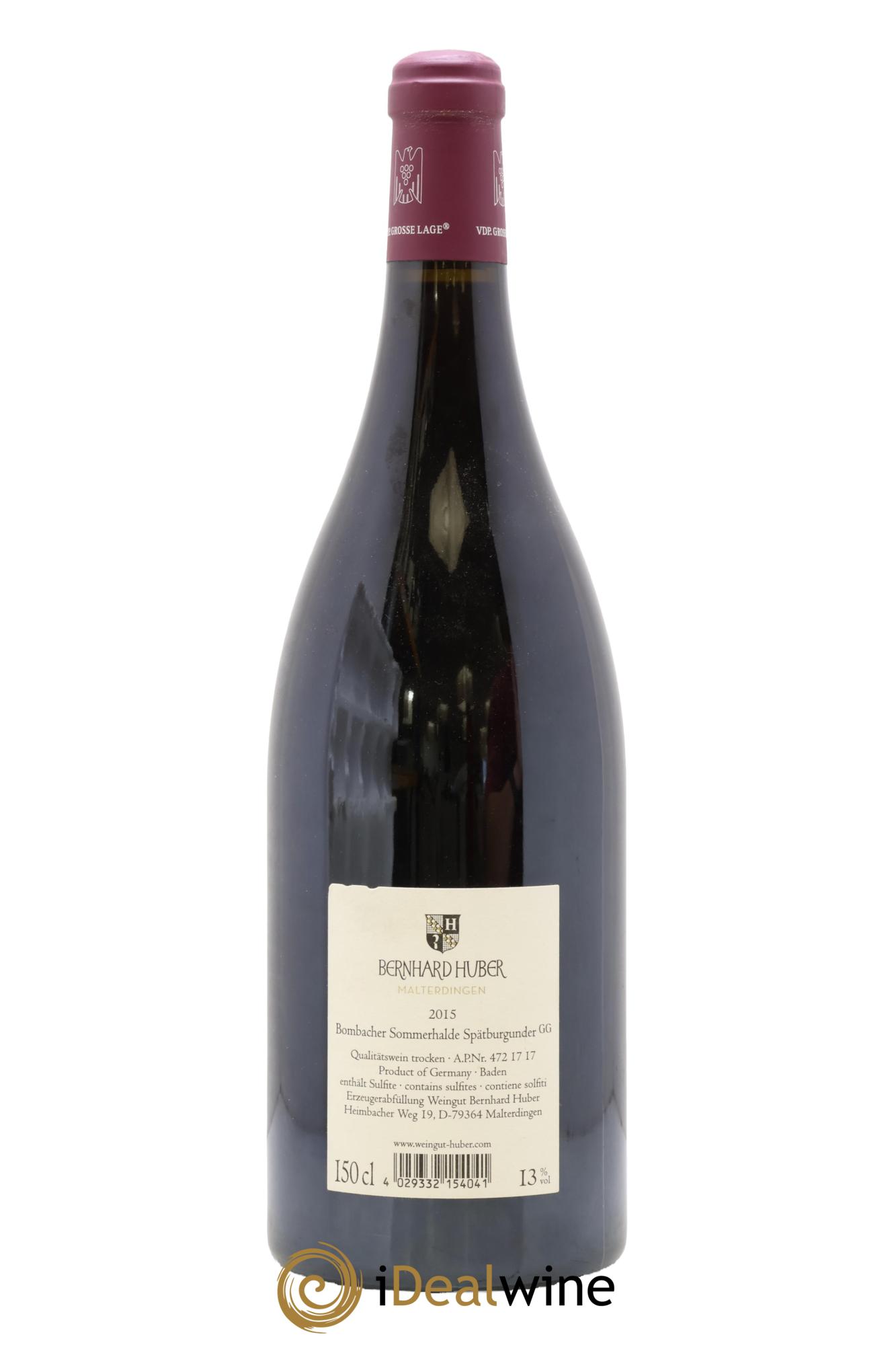 Allemagne Sommerhalde Spätburgunder GG Weingut Bernhard Huber Bombacher 2015 - Lot de 1 magnum - 1