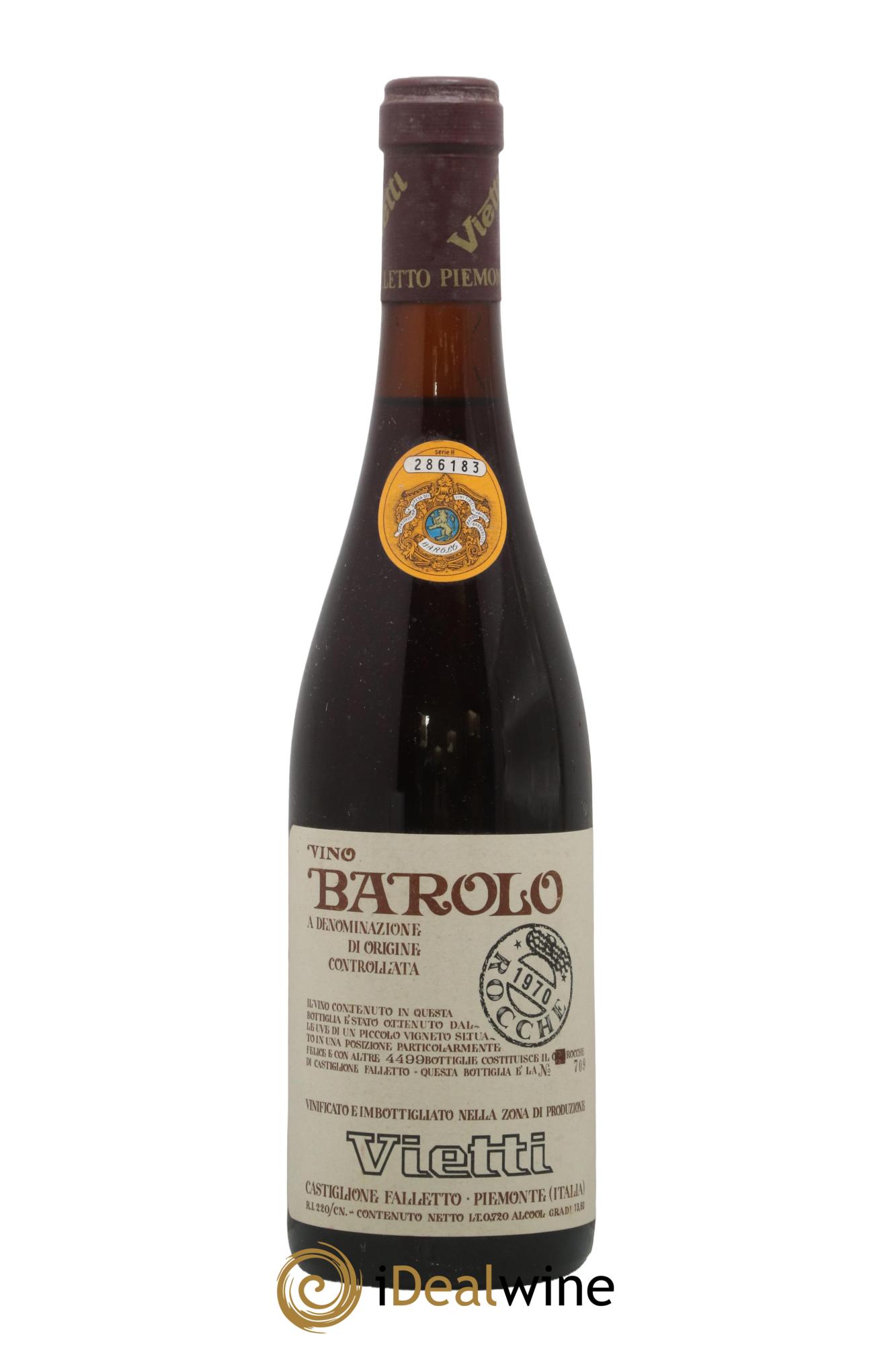 Barolo DOCG Vietti 1970 - Lot de 1 bouteille - 0