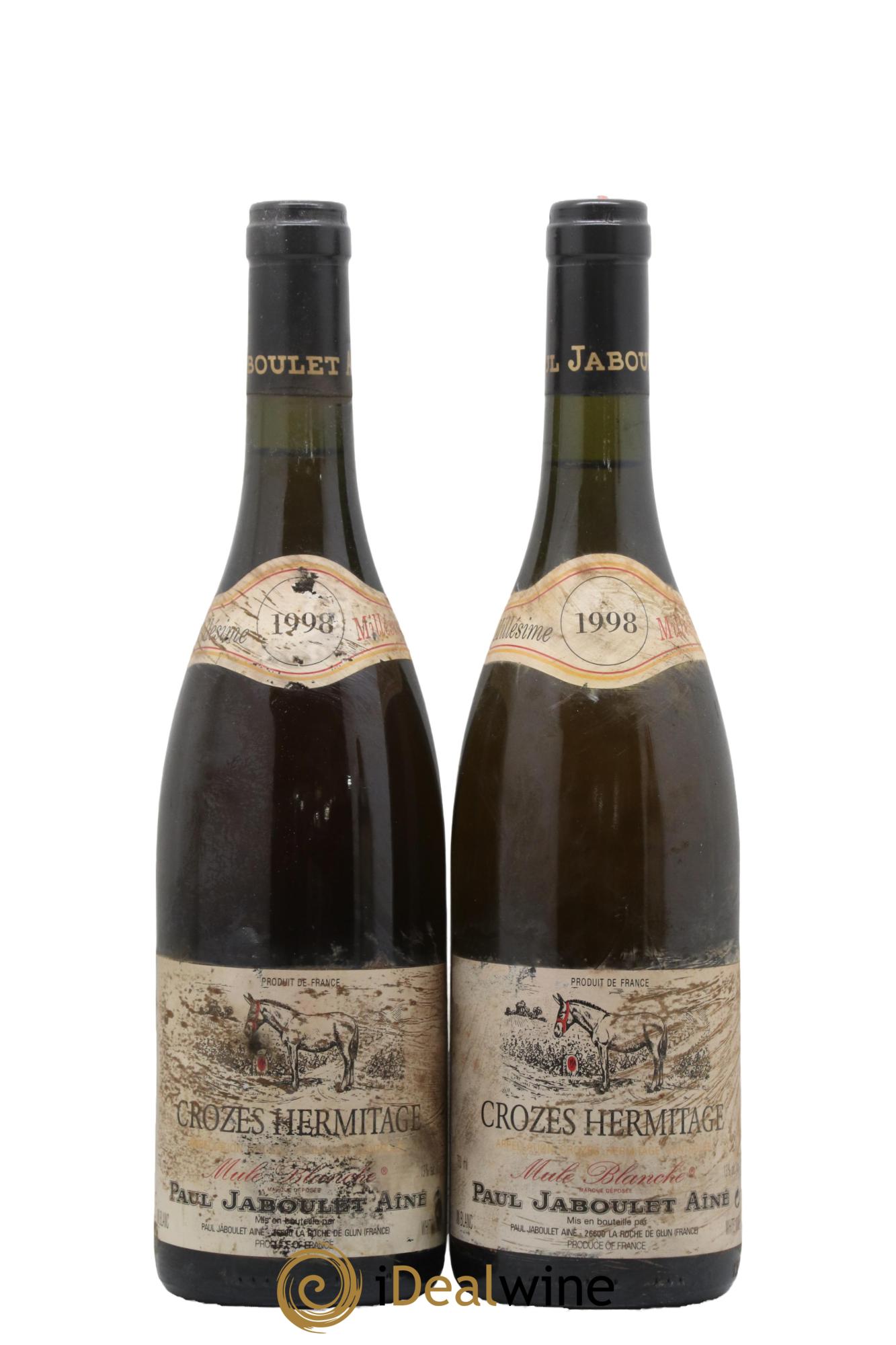 Crozes-Hermitage Mule Blanche Jaboulet 1998 - Lot of 2 bottles - 0