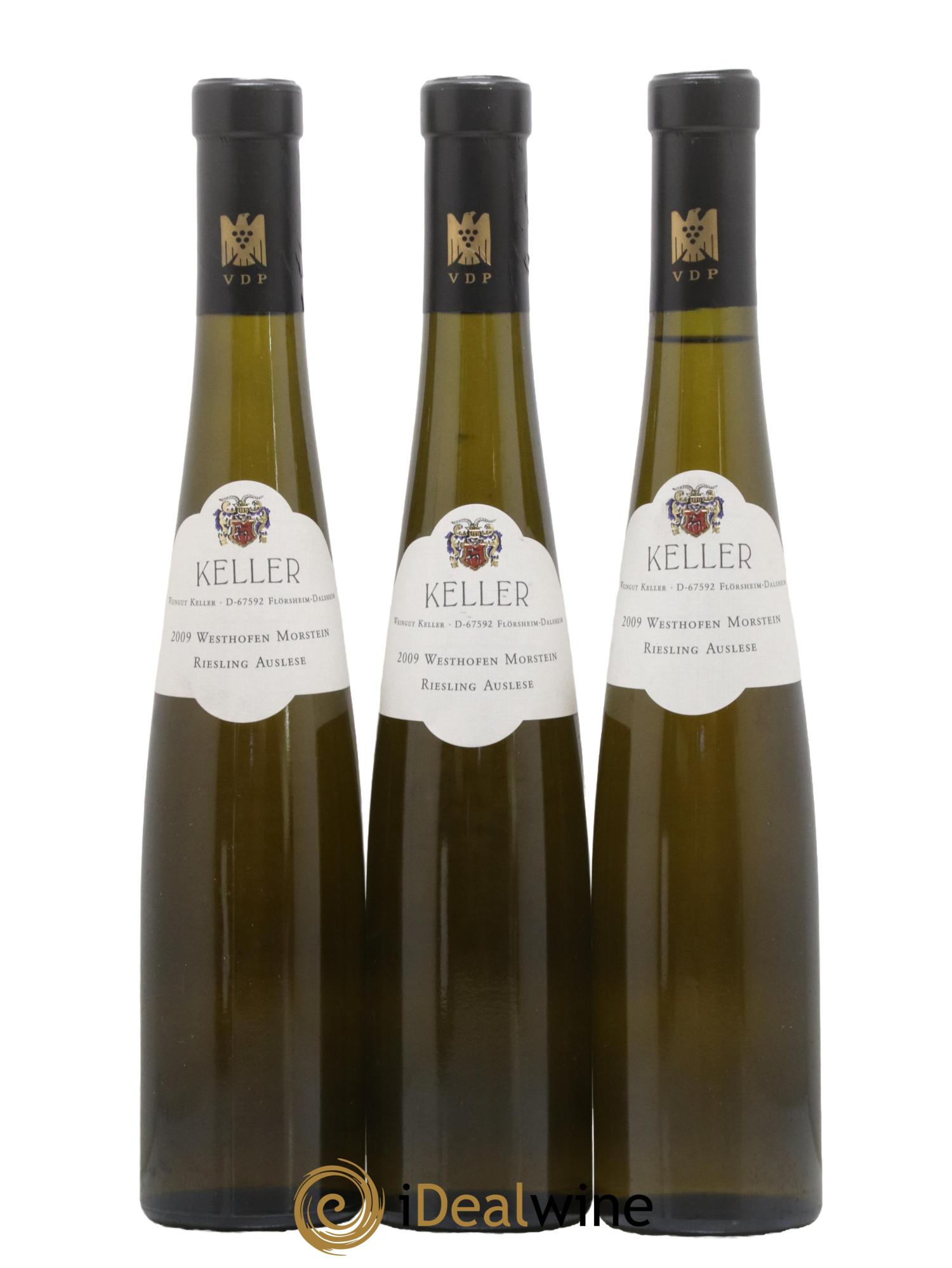 Allemagne Rheinhessen Westhofen Morstein Riesling Auslese Keller 2009 - Posten von 3 Demi-Flaschen - 0