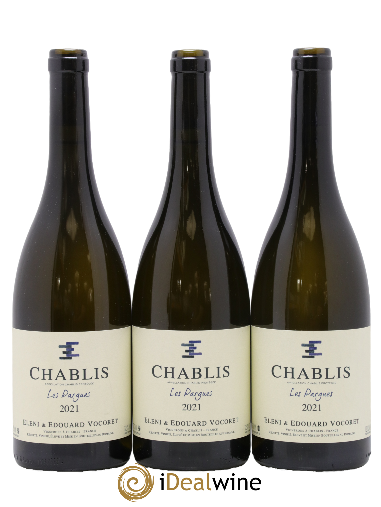 Chablis Les Pargues Vocoret & Fils 2021 - Lot de 3 bouteilles - 0