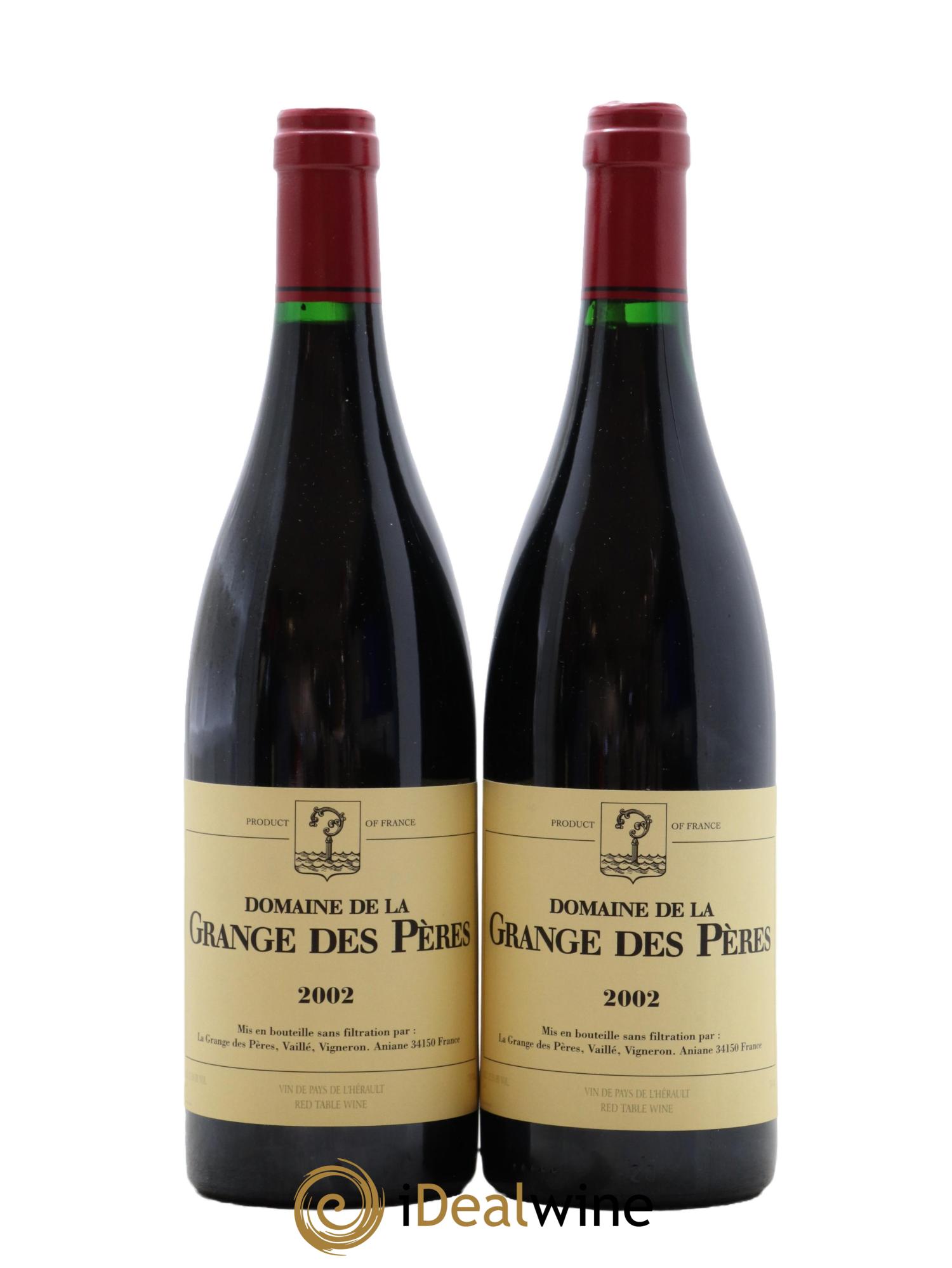 Pays d'Hérault Grange des Pères Laurent Vaillé 2002 - Lot de 2 bouteilles - 0