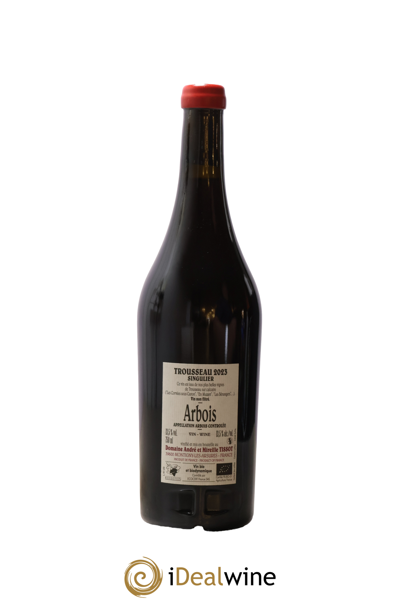 Arbois Trousseau Singulier Bénédicte et Stéphane Tissot 2023 - Lot de 1 bouteille - 1