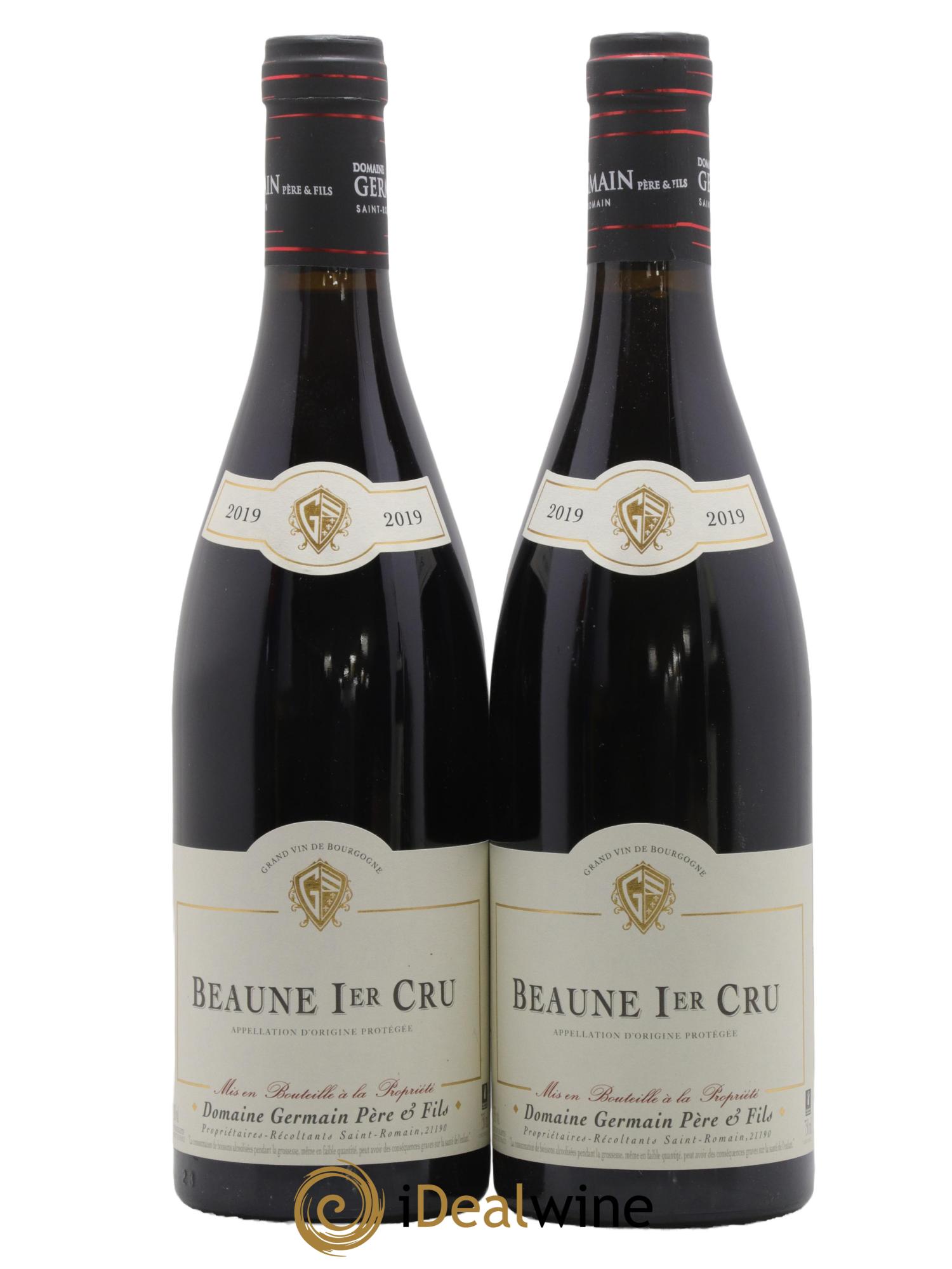 Beaune 1er Cru Domaine Germain Père Et Fils 2019 - Lotto di 2 bottiglie - 0