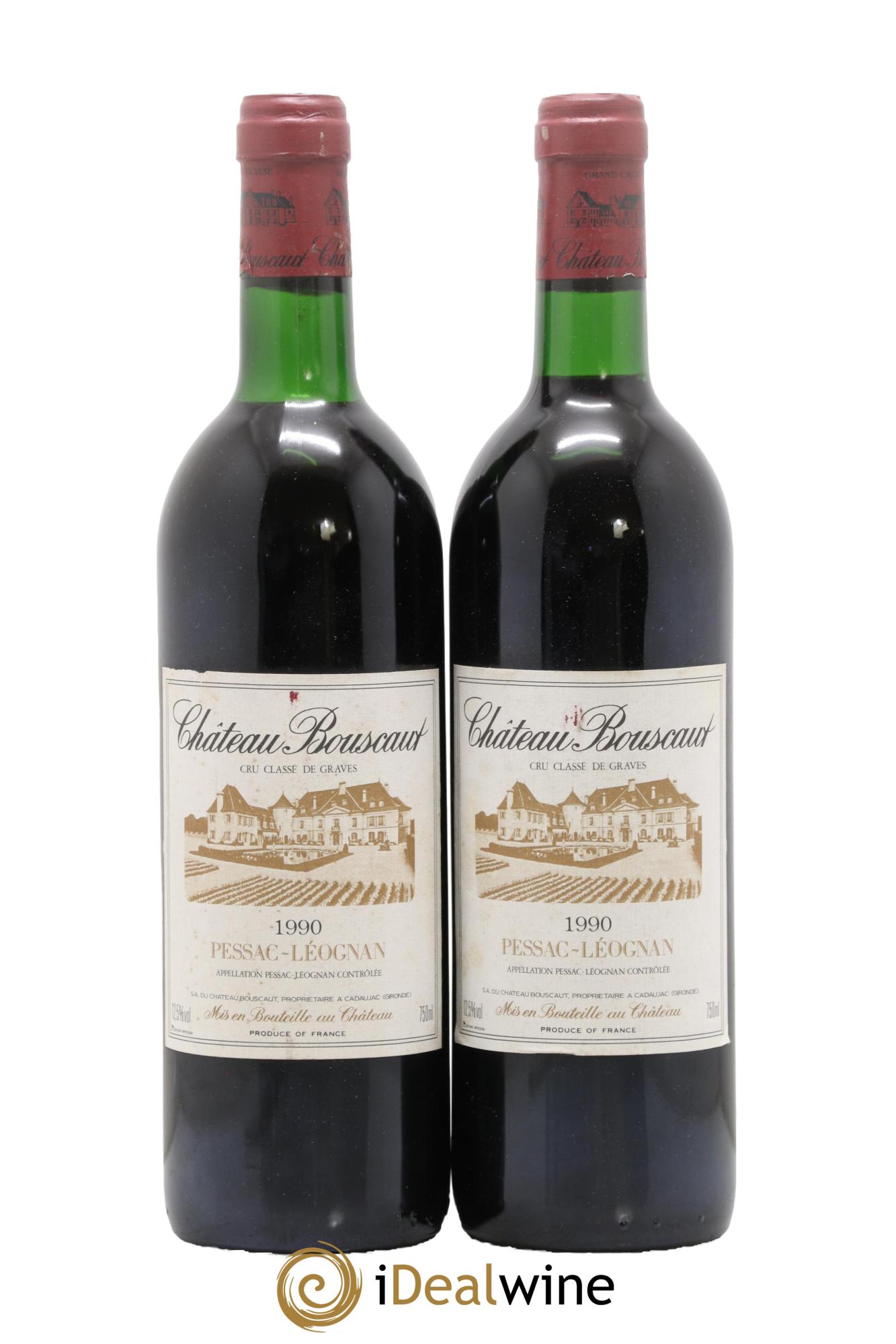 Château Bouscaut Cru Classé de Graves 1990 - Posten von 2 Flaschen - 0