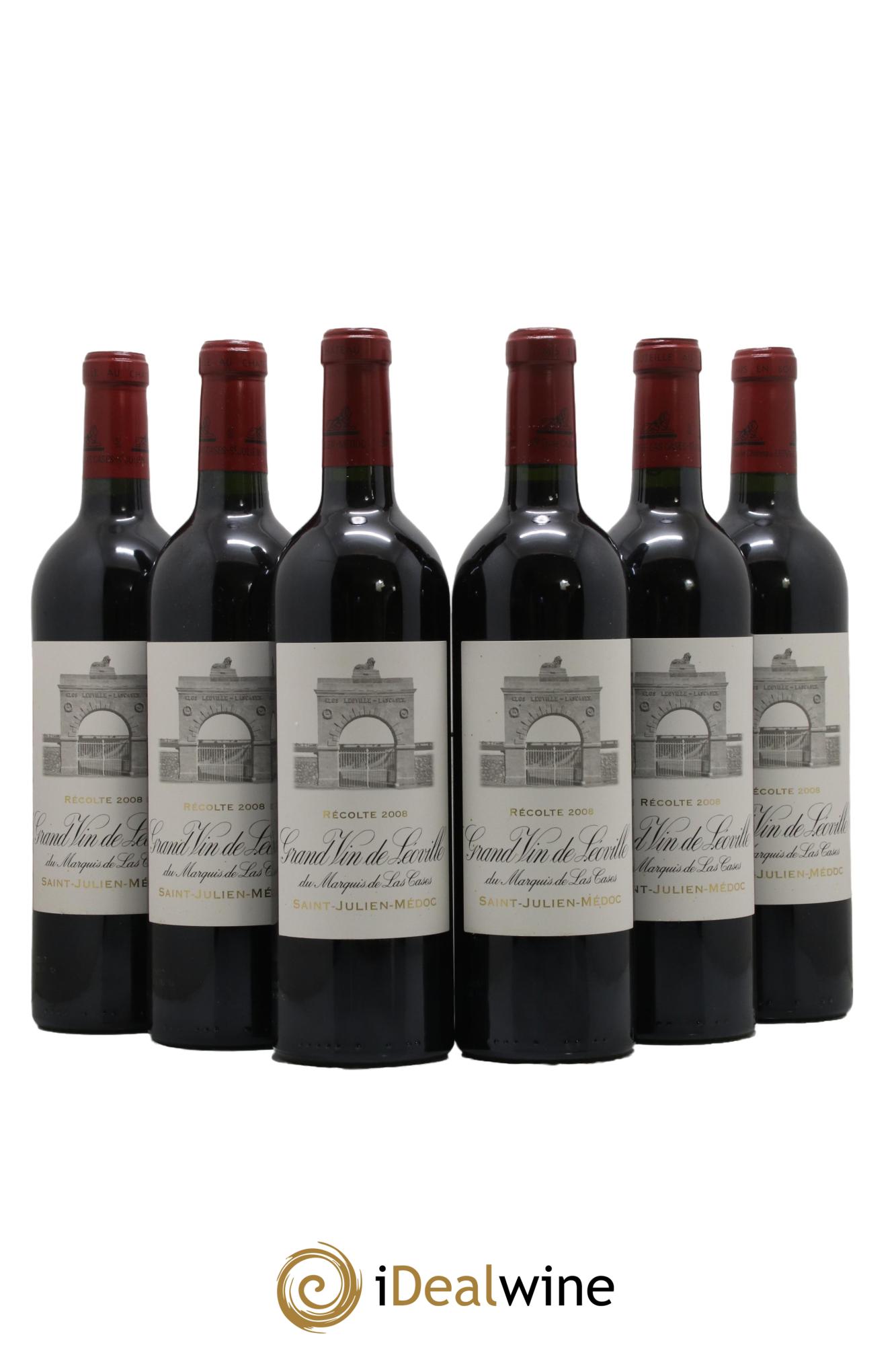 Château Léoville Las Cases 2ème Grand Cru Classé 2008 - Lot de 6 bouteilles - 0