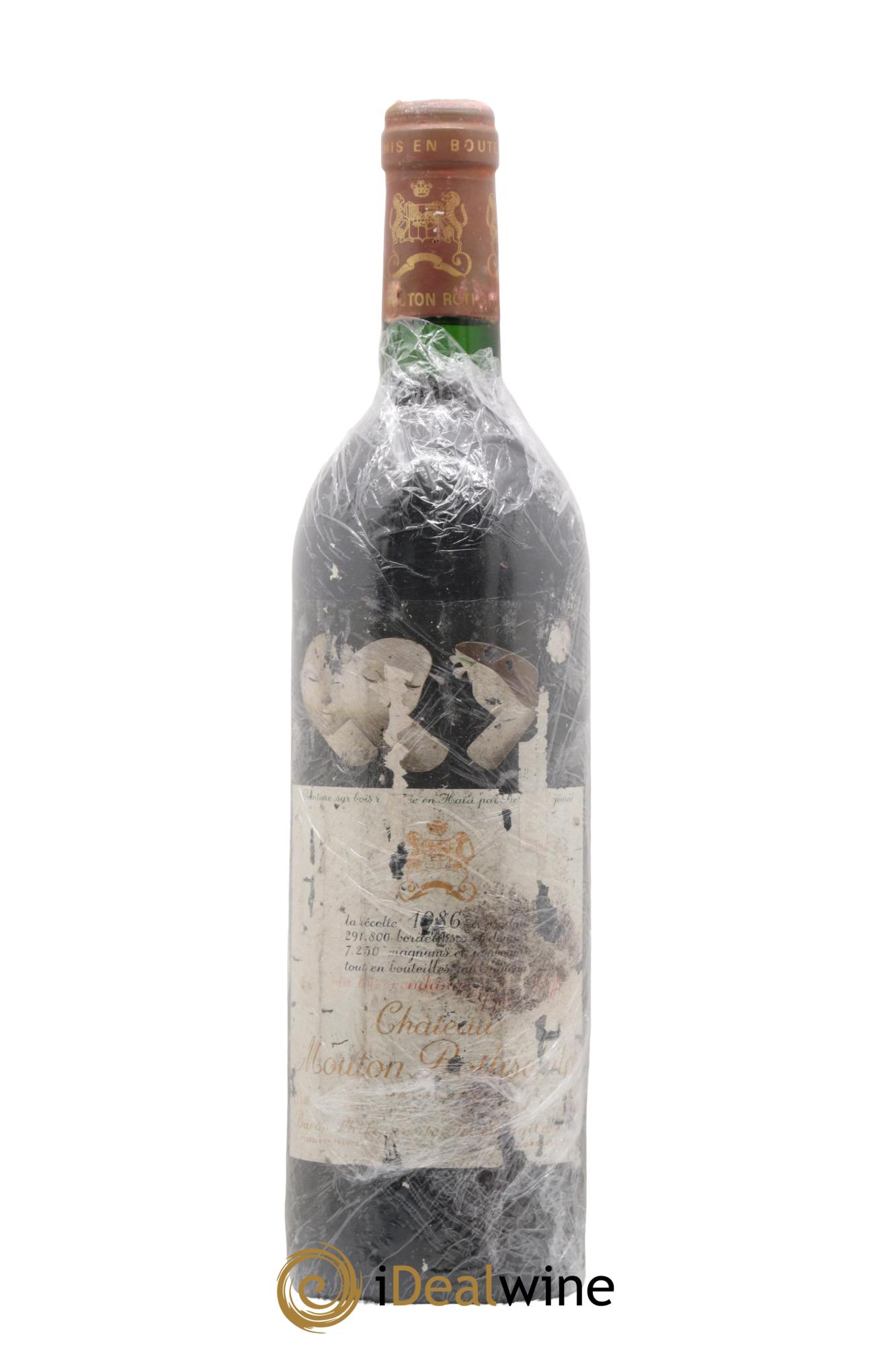 Château Mouton Rothschild 1er Grand Cru Classé 1986 - Lot de 1 bouteille - 0
