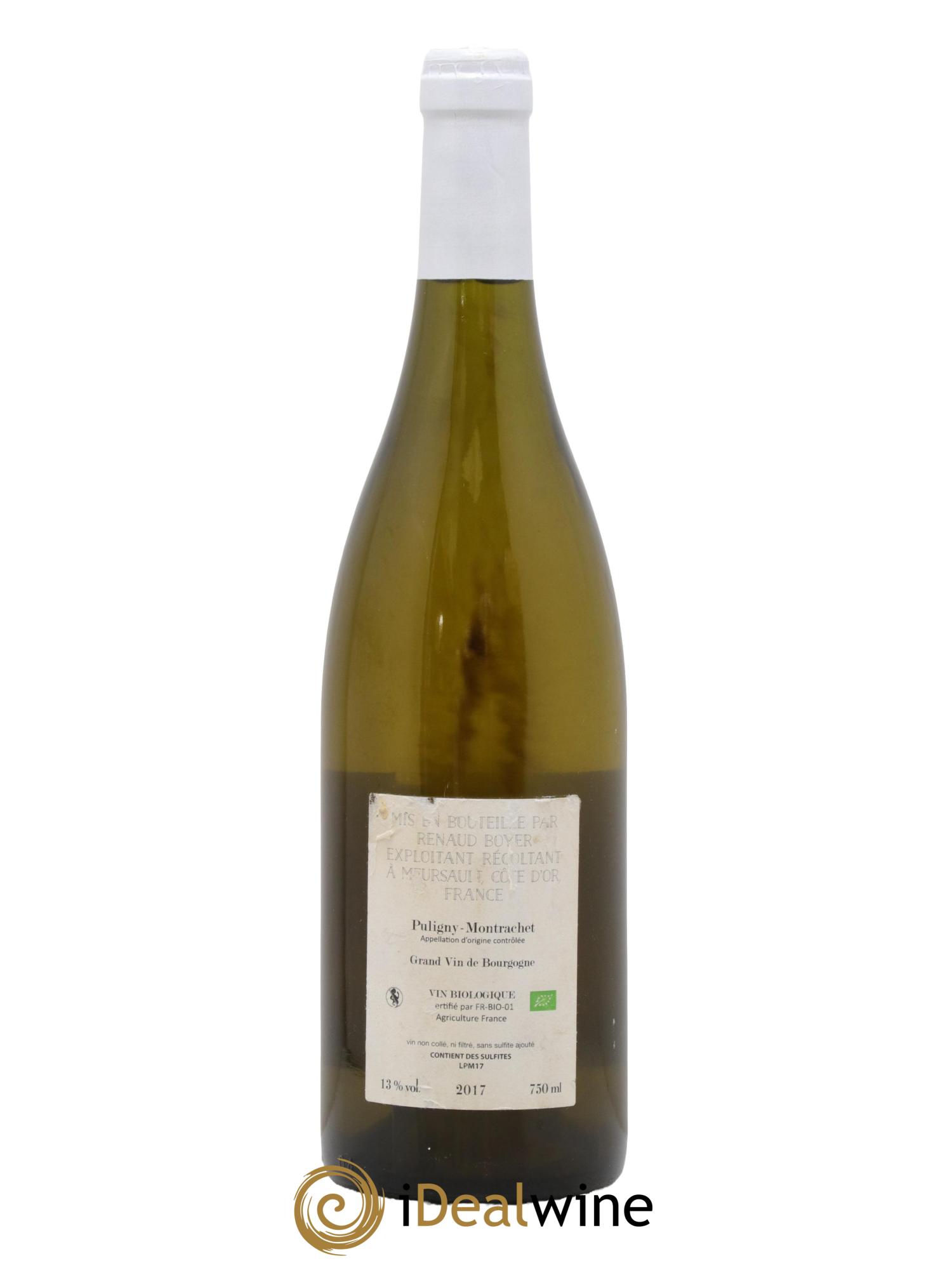 Puligny-Montrachet Les Reuchaux Renaud Boyer 2017 - Lot de 1 bouteille - 1