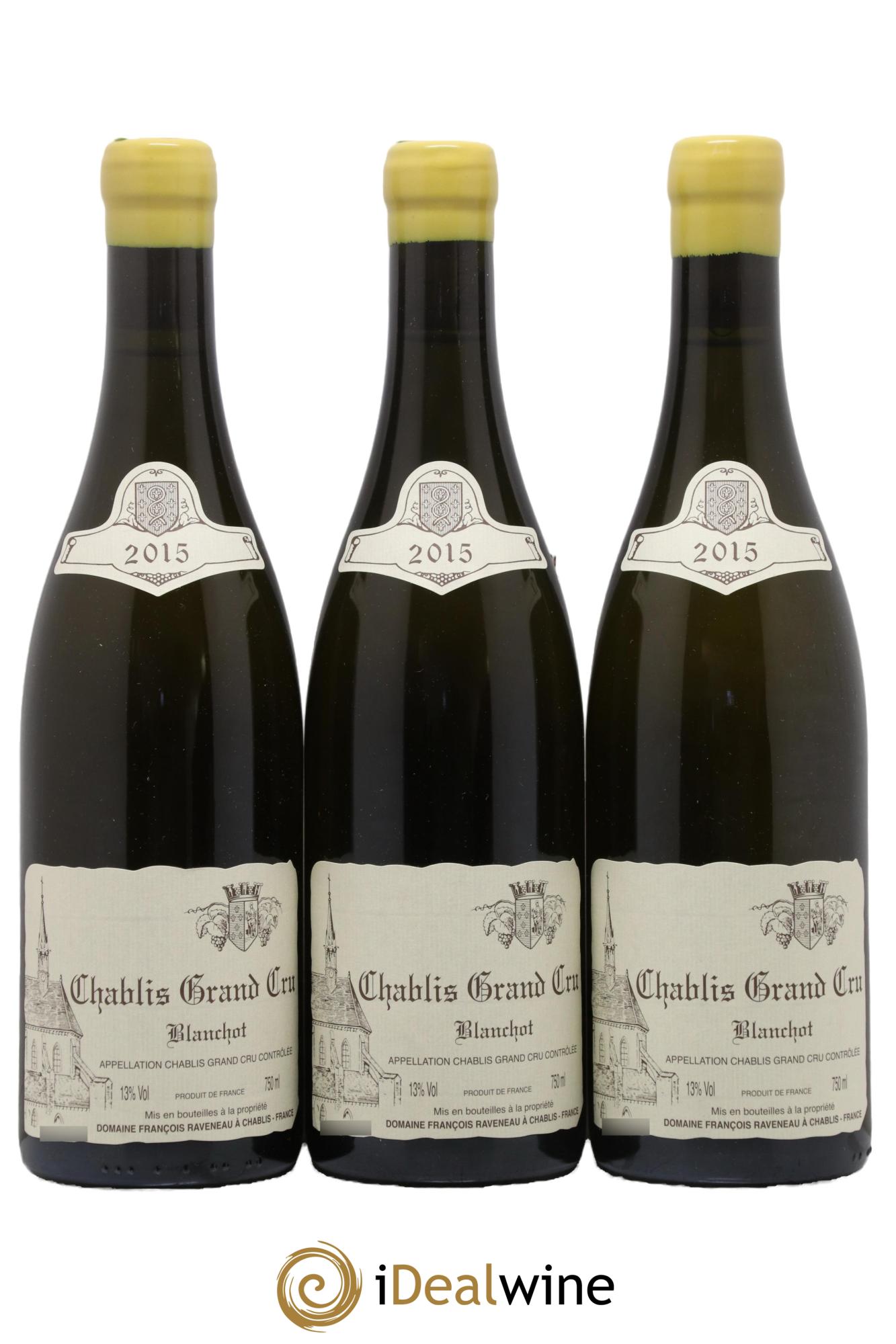 Chablis Grand Cru Blanchot Raveneau (Domaine) 2015 - Posten von 3 Flaschen - 0