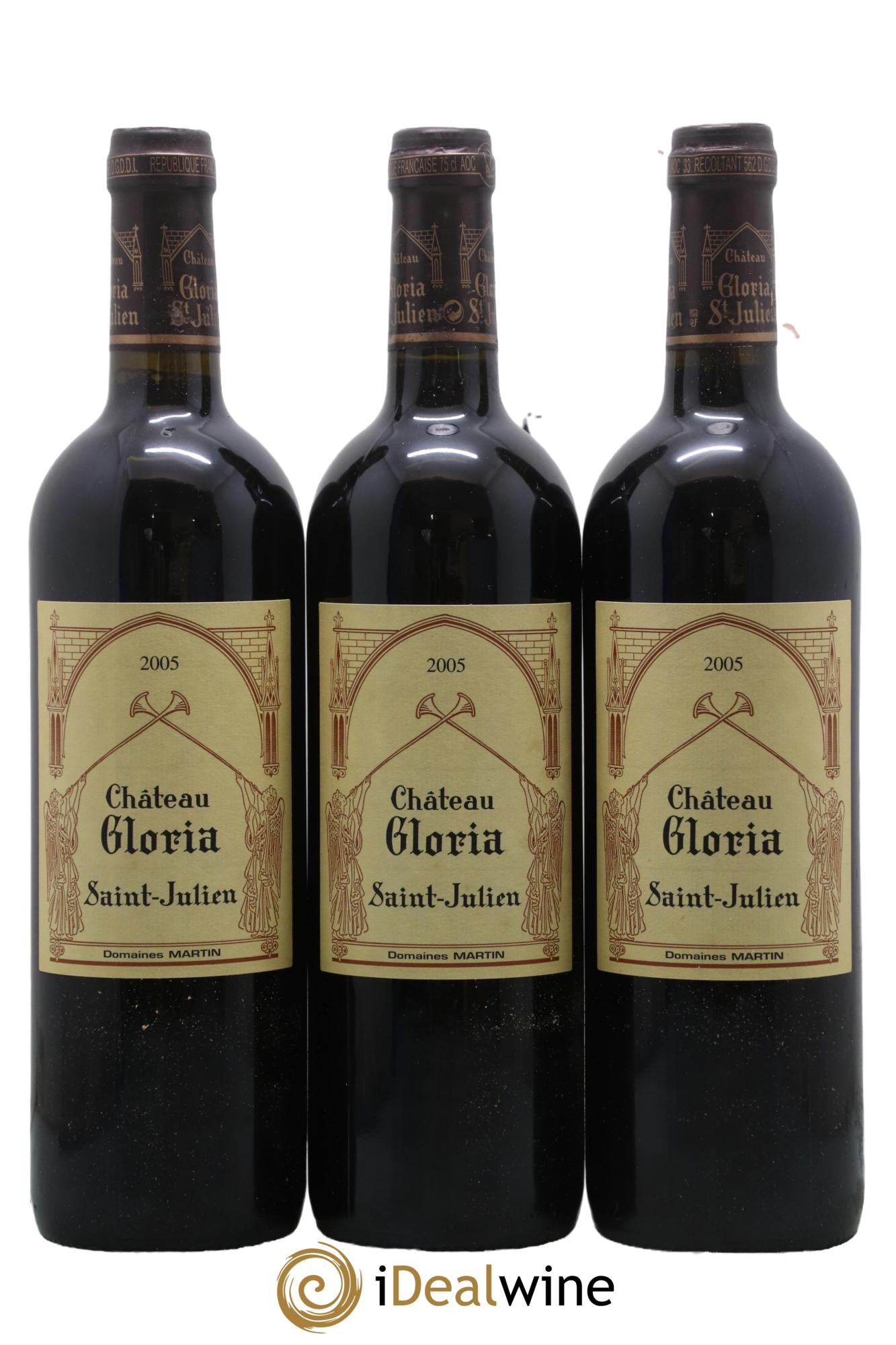 Château Gloria 2005 - Lot de 3 bouteilles - 0