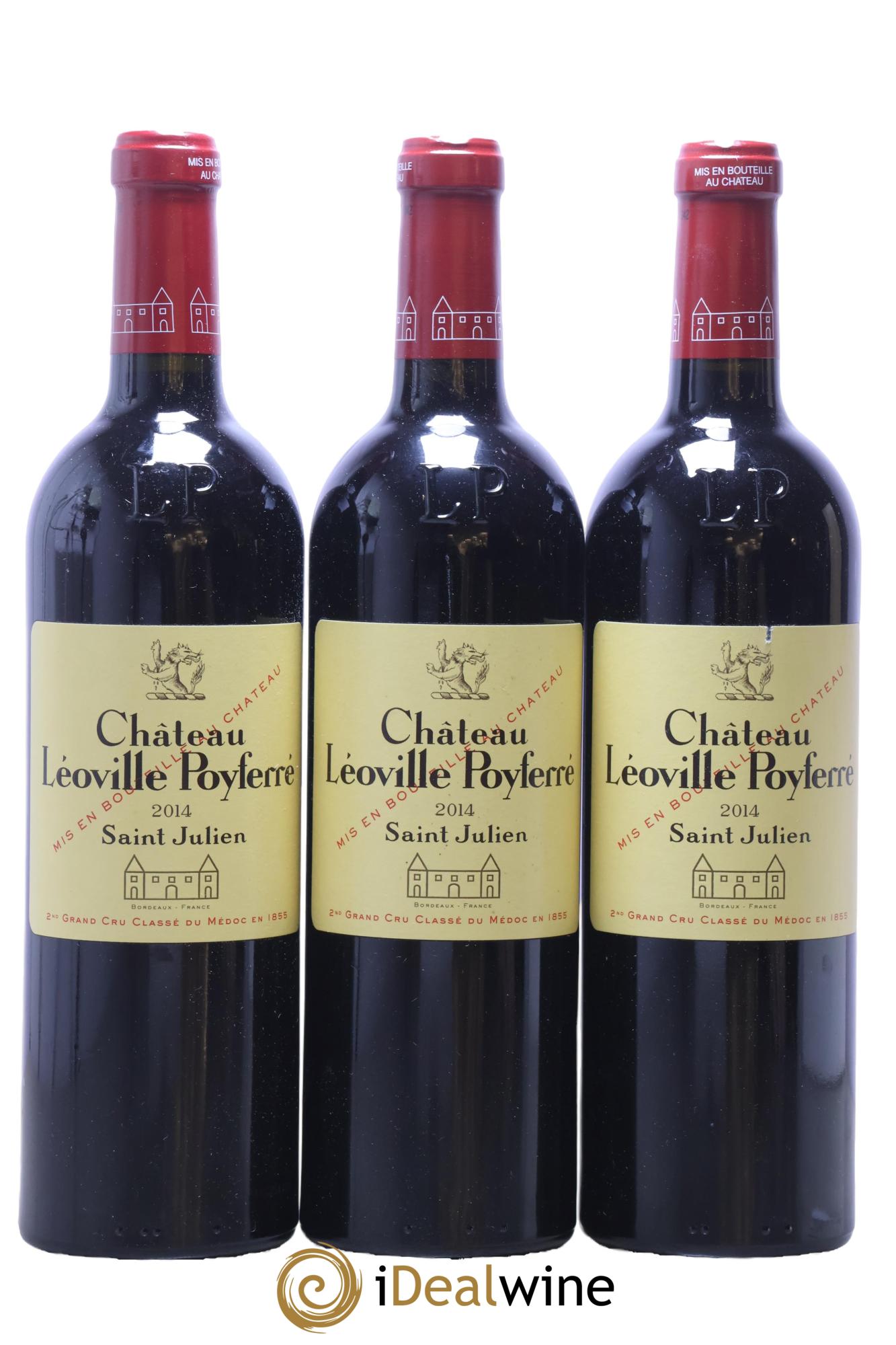 Château Léoville Poyferré 2ème Grand Cru Classé 2014 - Posten von 3 Flaschen - 0
