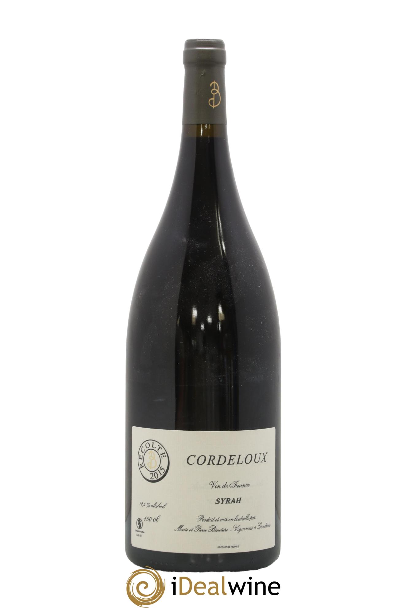 Vin de France Syrah Cordeloux Marie et Pierre Bénetière (Domaine) 2015 - Lot de 1 magnum - 0