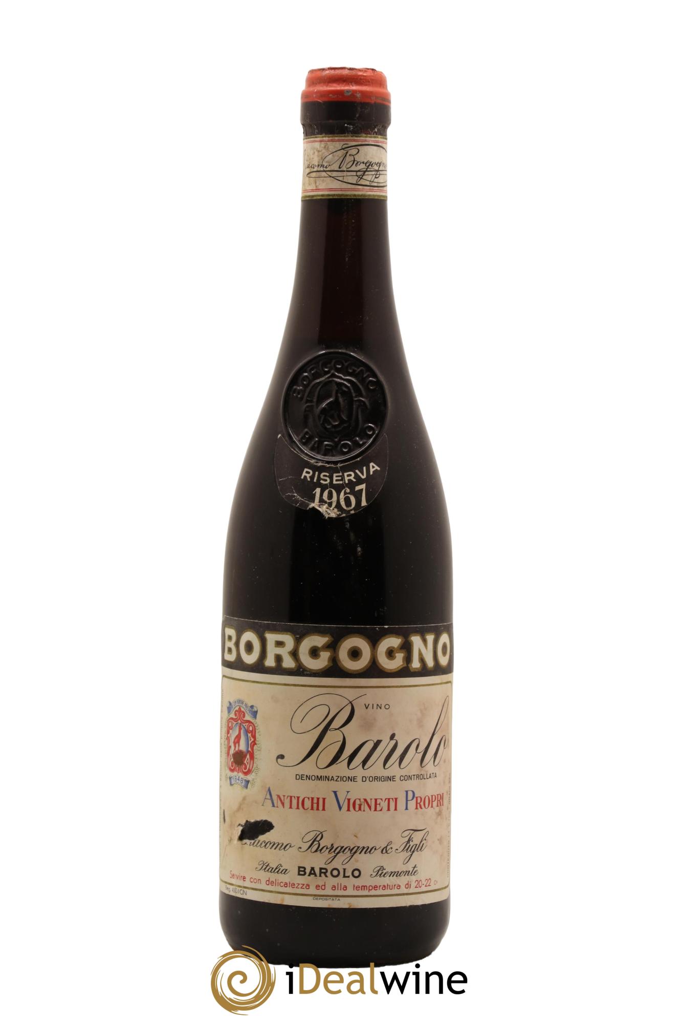 Barolo DOCG Riserva Giacomo Borgogno 1967 - Posten von 1 Flasche - 0