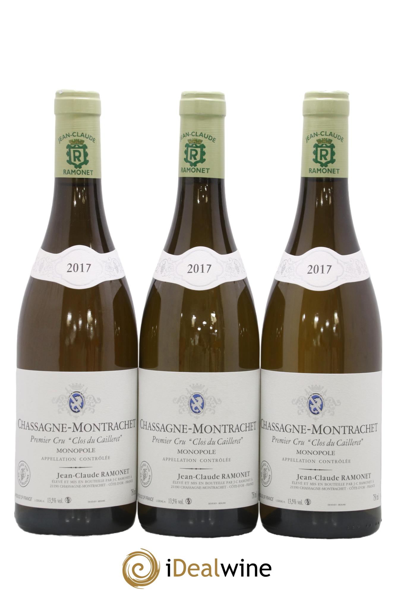 Chassagne-Montrachet 1er Cru Clos du Cailleret Ramonet (Domaine) 2017 - Lot de 3 bouteilles - 0